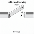 Front Exterior Pivot Prehung Aluminum Door / Axis 1130 Grey / Entry Metal Modern W62" x H80" Left-hand Inswing Left-hand Inswing