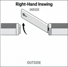 Front Exterior Pivot Prehung Aluminum Door / Axis 1130 Grey / Entry Metal Modern W62" x H80" Left-hand Inswing Right-hand Inswing