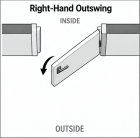 Front Exterior Prehung Steel Door / Deux 1713 Natural Oak / Sidelight and Transom Black Window / Stainless Inserts Single Modern Painted-W36+12" x H96+16"-Left-hand Inswing Right-hand Outswing
