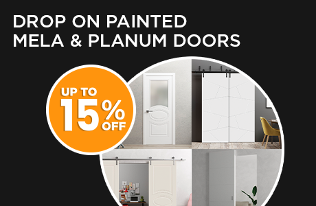 Drop on Painted Mela & Planum Doors