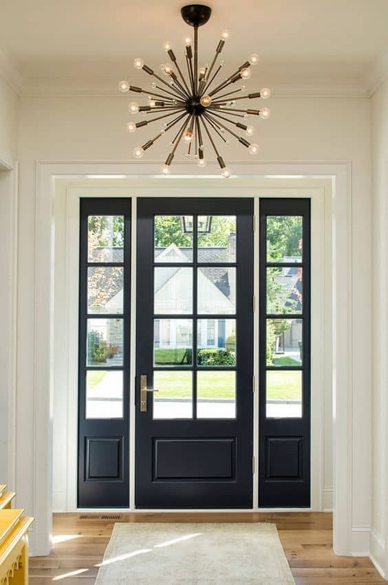 black entry door