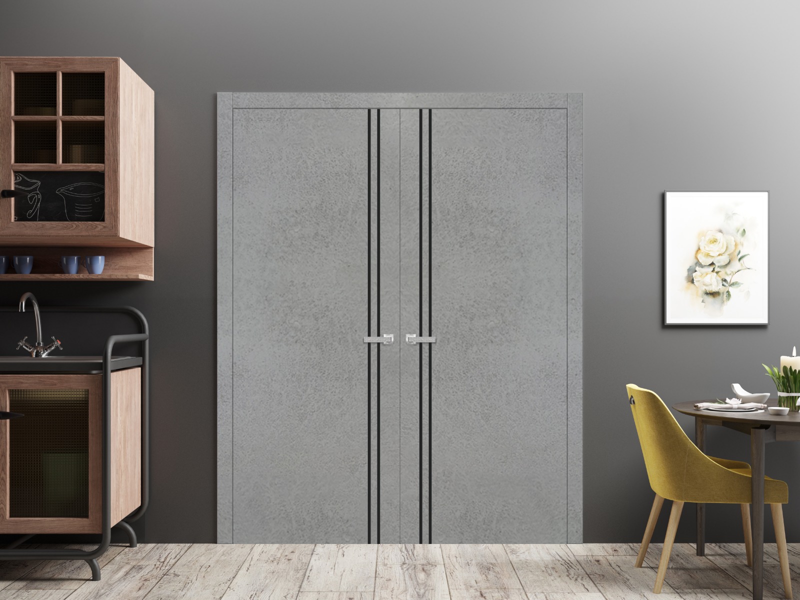 Planum 0016 Double French Swing door view 2