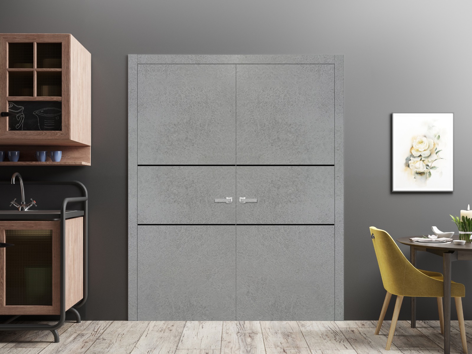 Planum 0014 Double French Swing door view 2