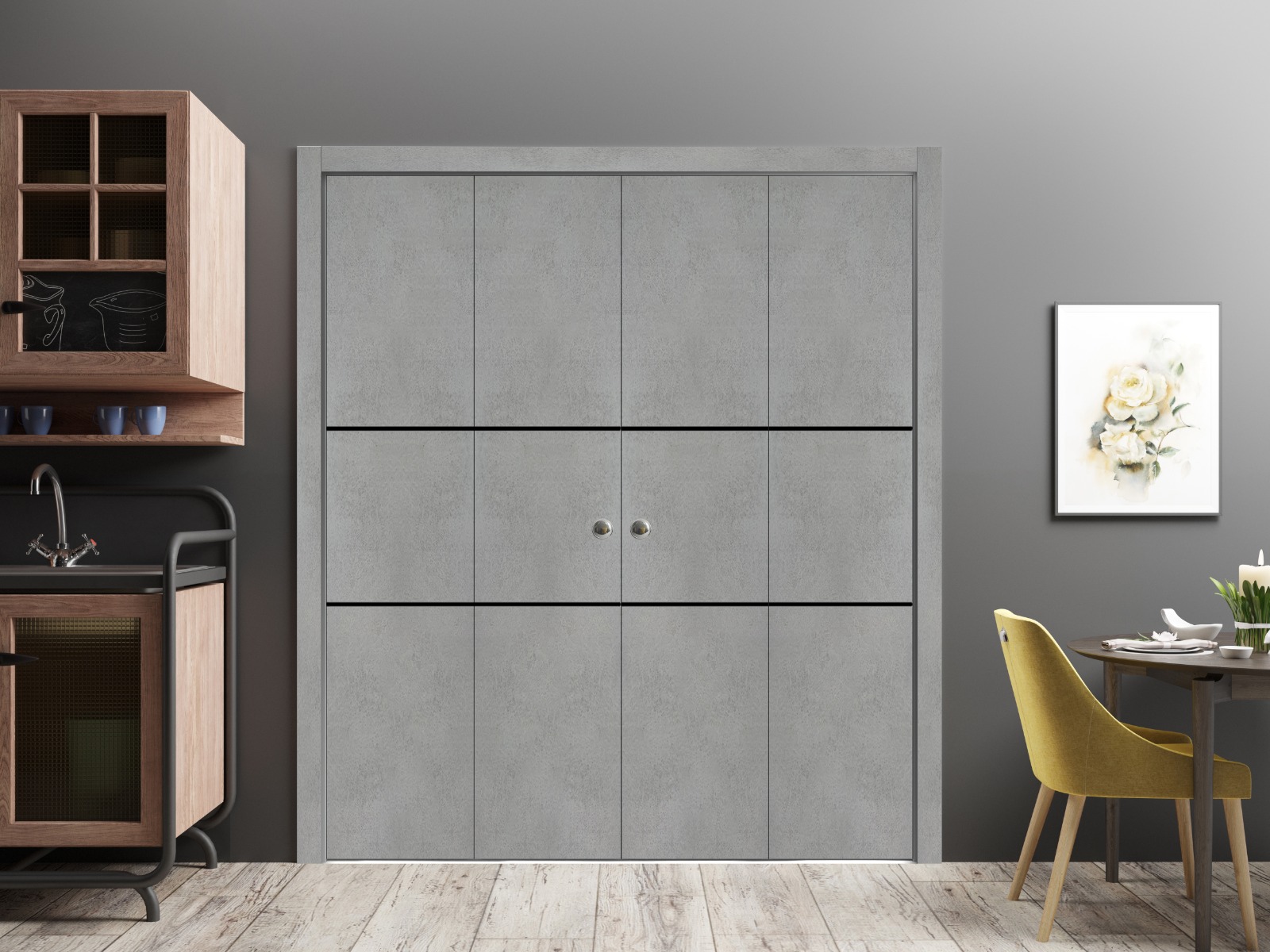 Planum 0014 Double Bi-Fold door view 2