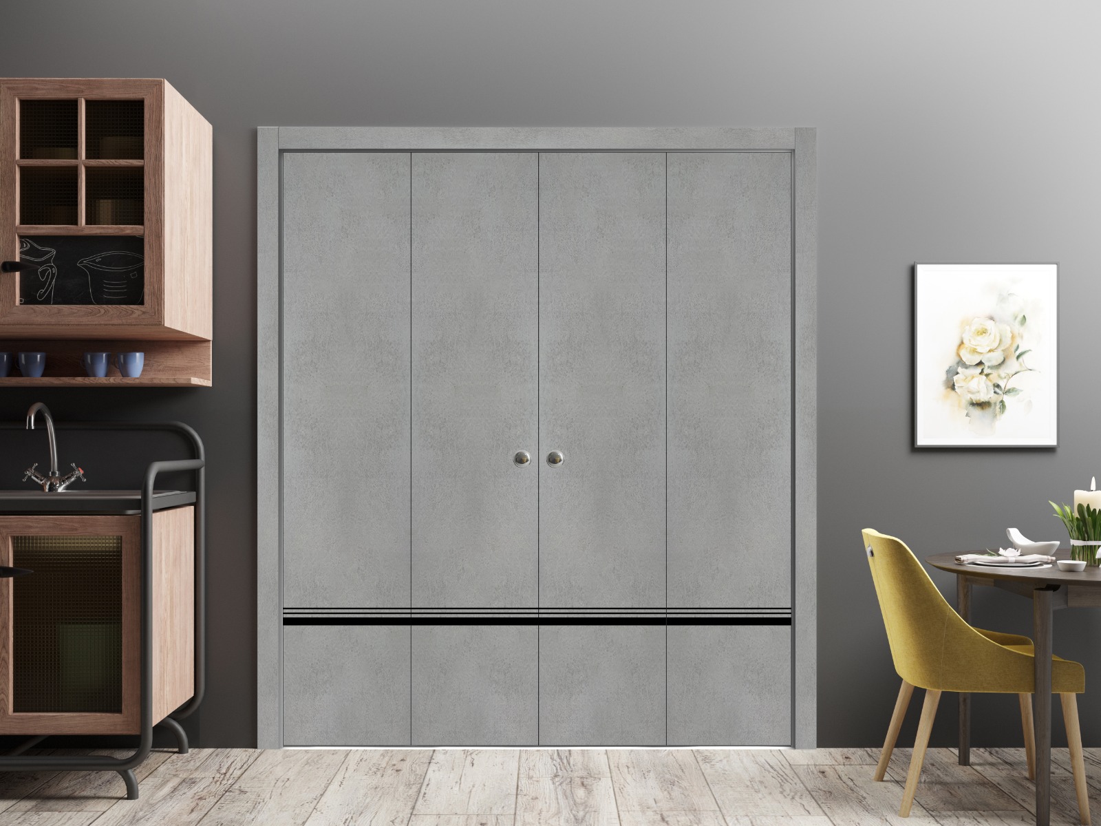 Planum 0012 Double Bi-Fold door view 2