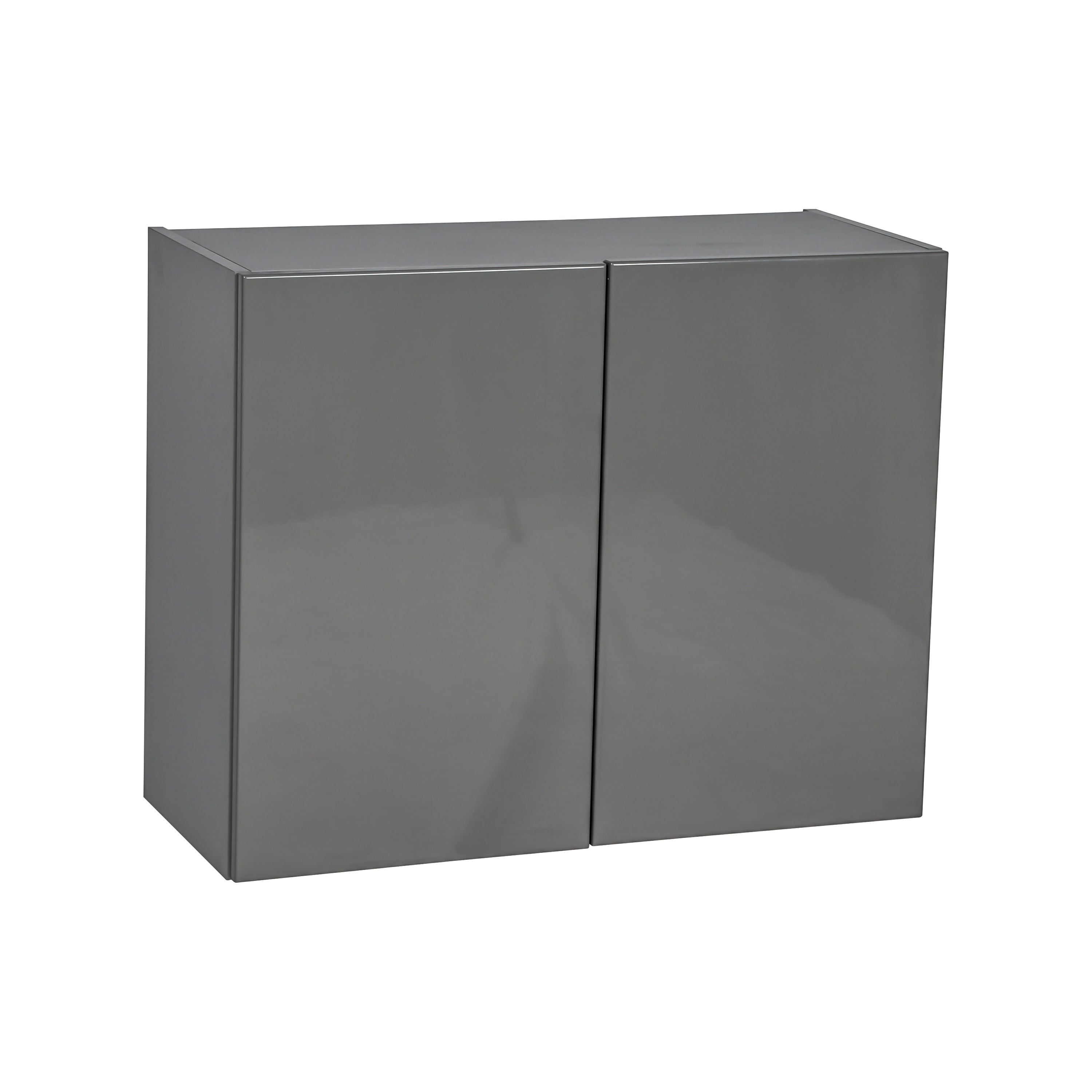 30" x 24" Wall Cabinet-Double Door-with Shaker White Matte door Grey