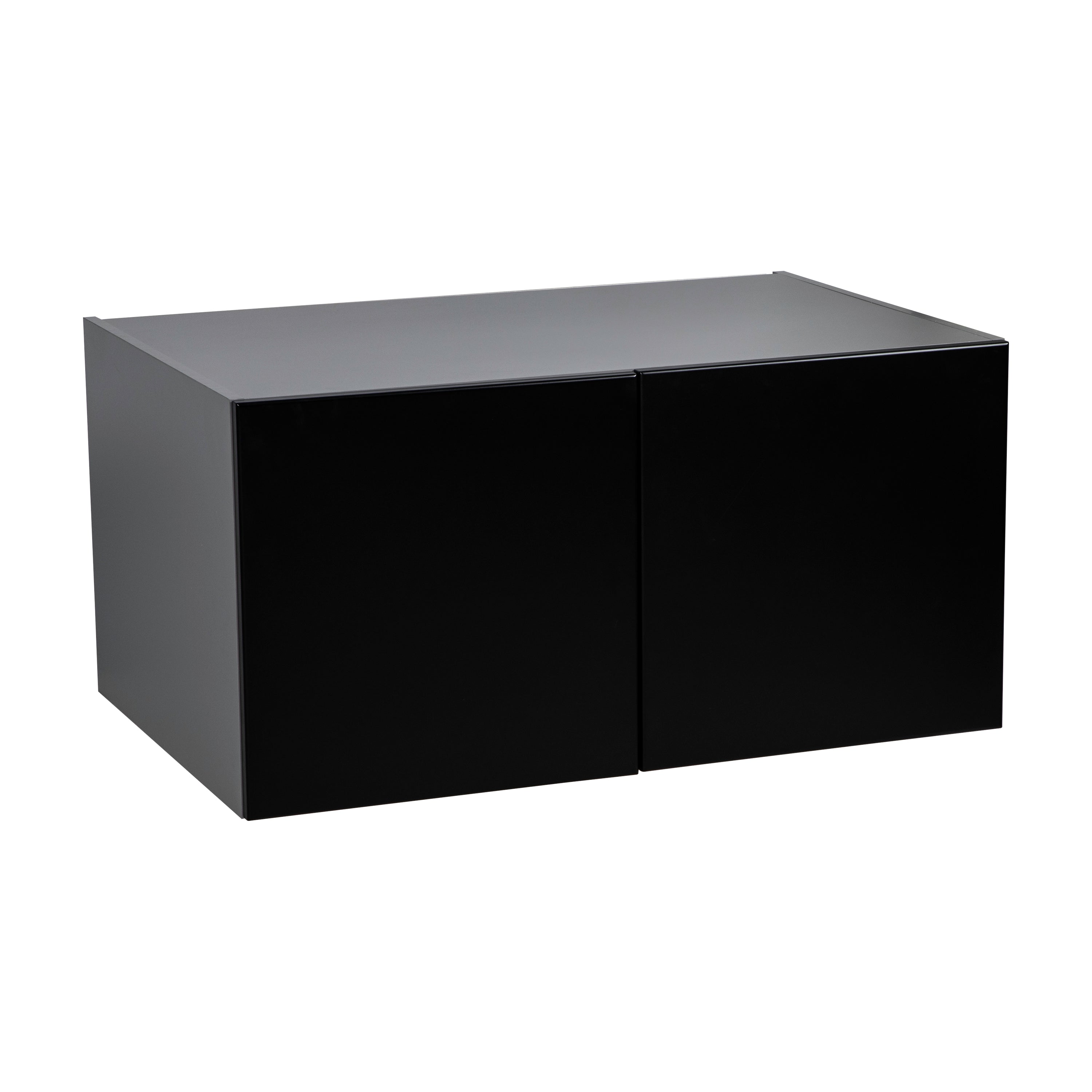 36" x 15" Wall Cabinet-Double Door-with Grey Gloss door Black
