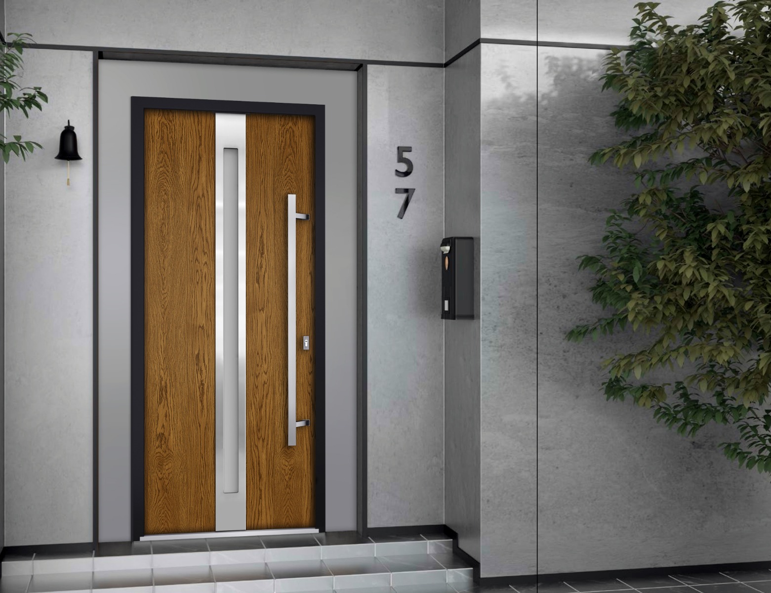 Deux 1744 Exterior Aluminum door view 3