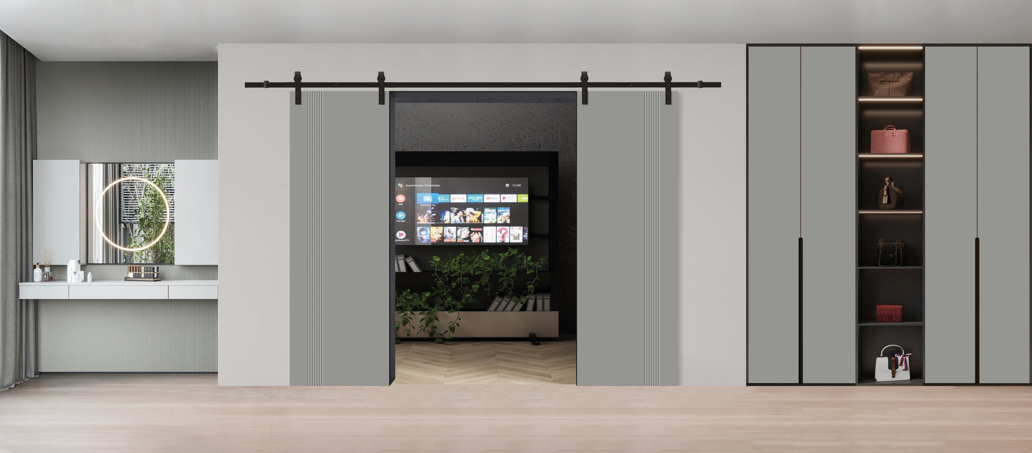Basic 0111 Double Barn door view 2