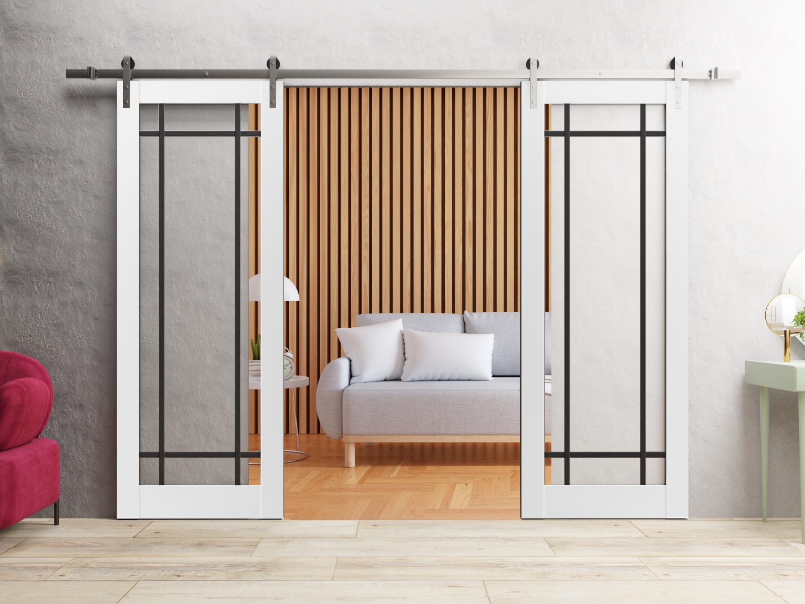 Lucia 2266 Double Barn door view 6