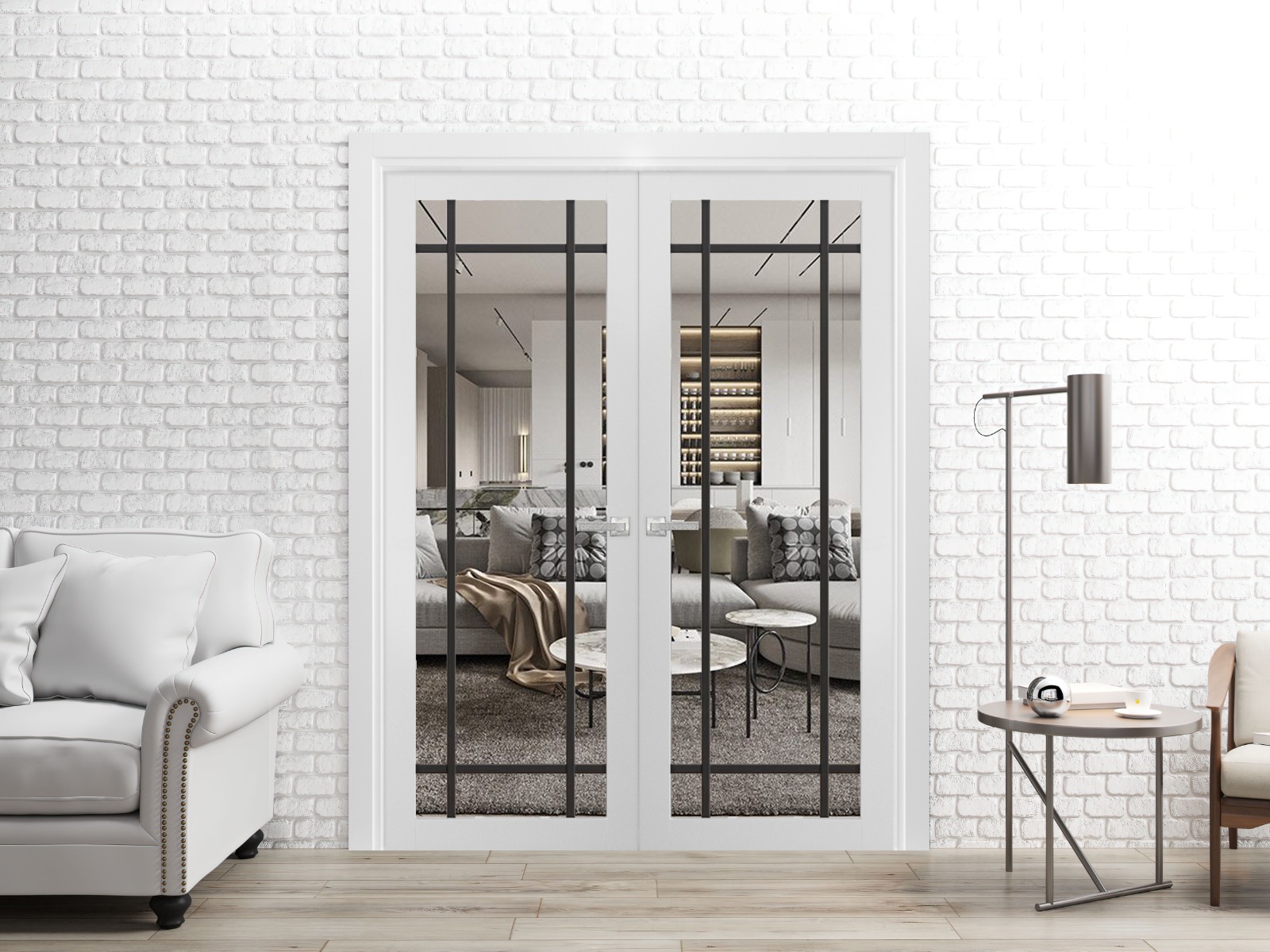 Lucia 2266 Double French Swing door view 6