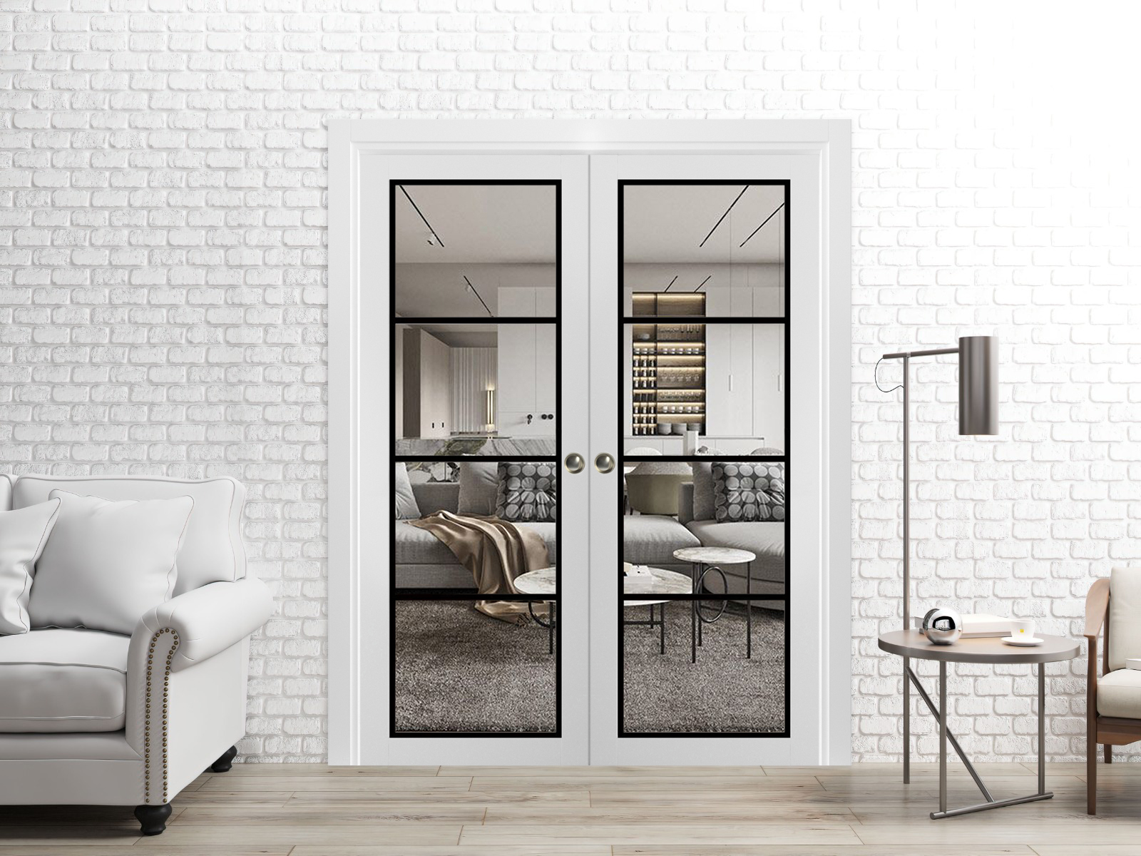 Lucia 2466 Double Pocket door view 6