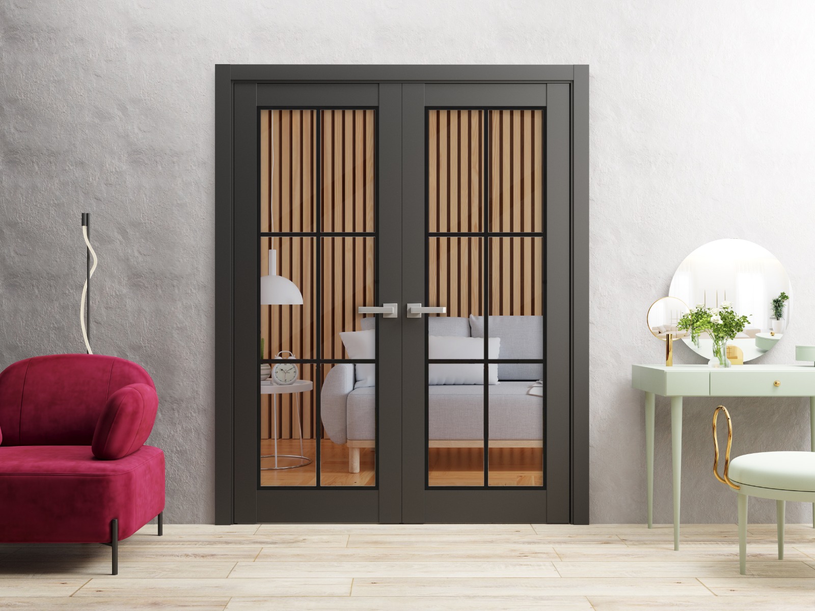 Lucia 2366 Interior Slab door view 3