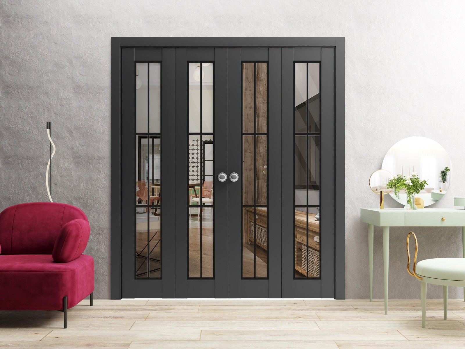 Lucia 2366 Double Bi-Fold door view 2