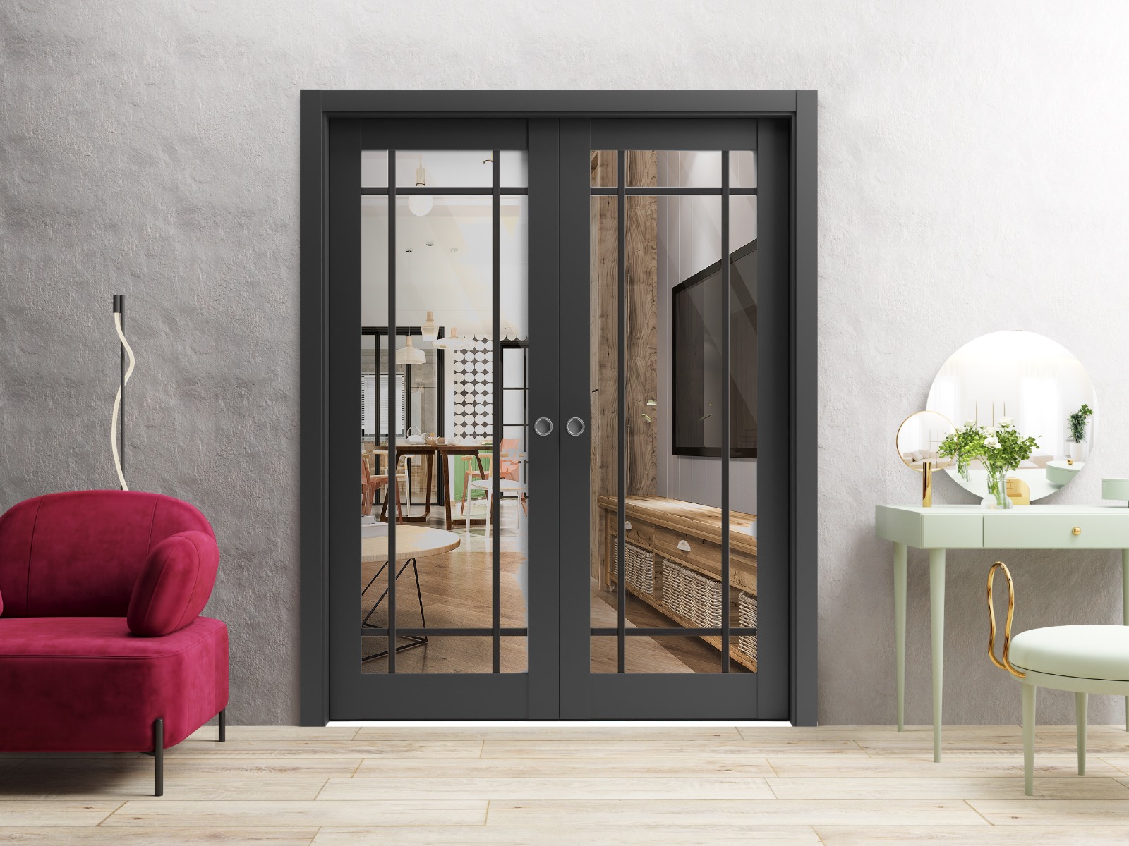 Lucia 2266 Double Pocket door — Doors Near Me, Los Angeles