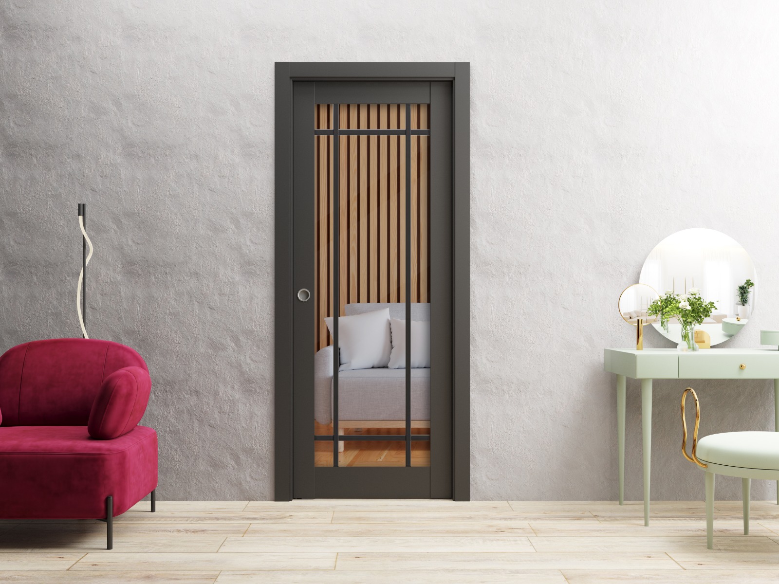 Lucia 2266 Interior Slab door view 4
