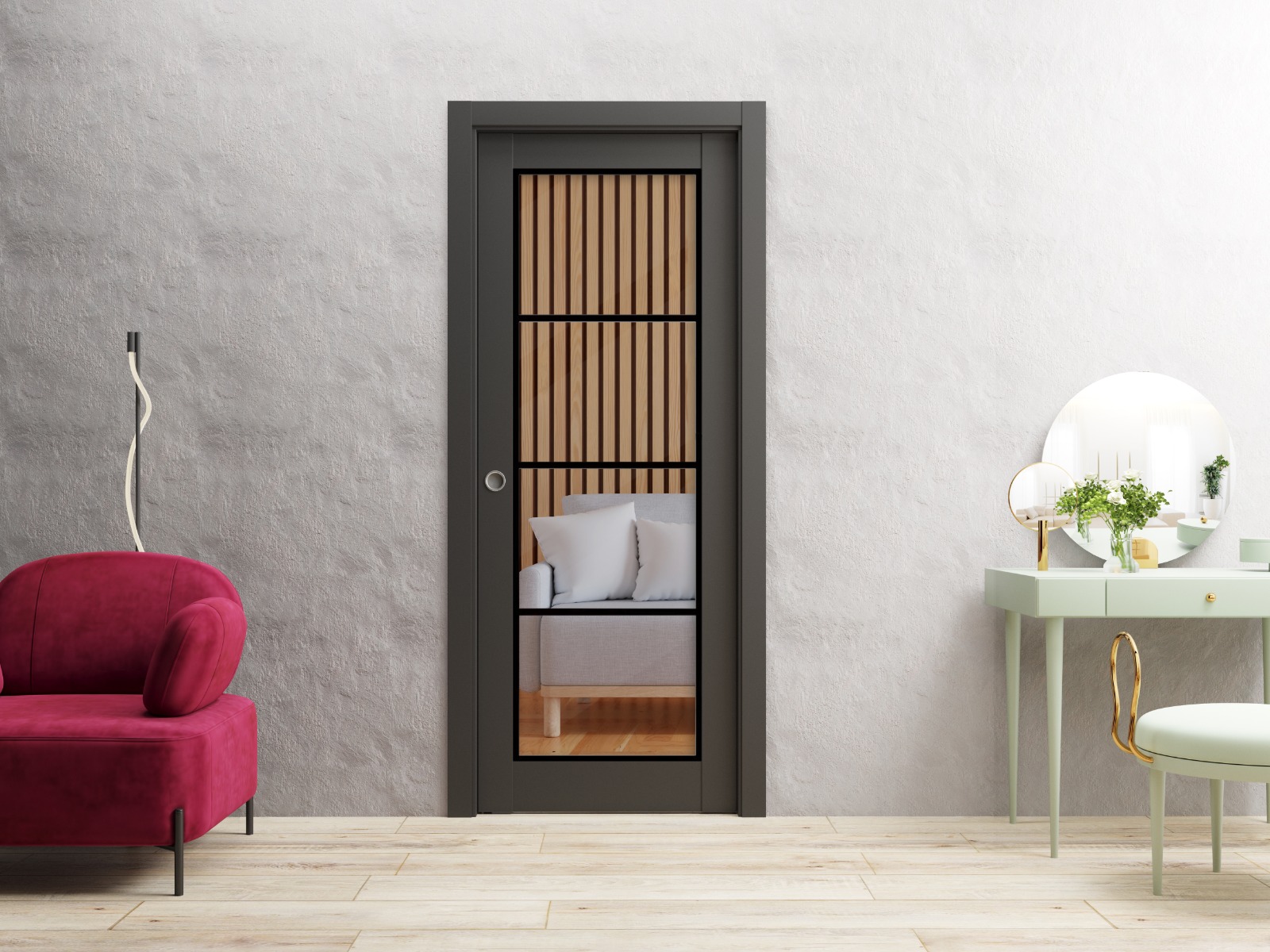 Lucia 2466 Interior Slab door view 4