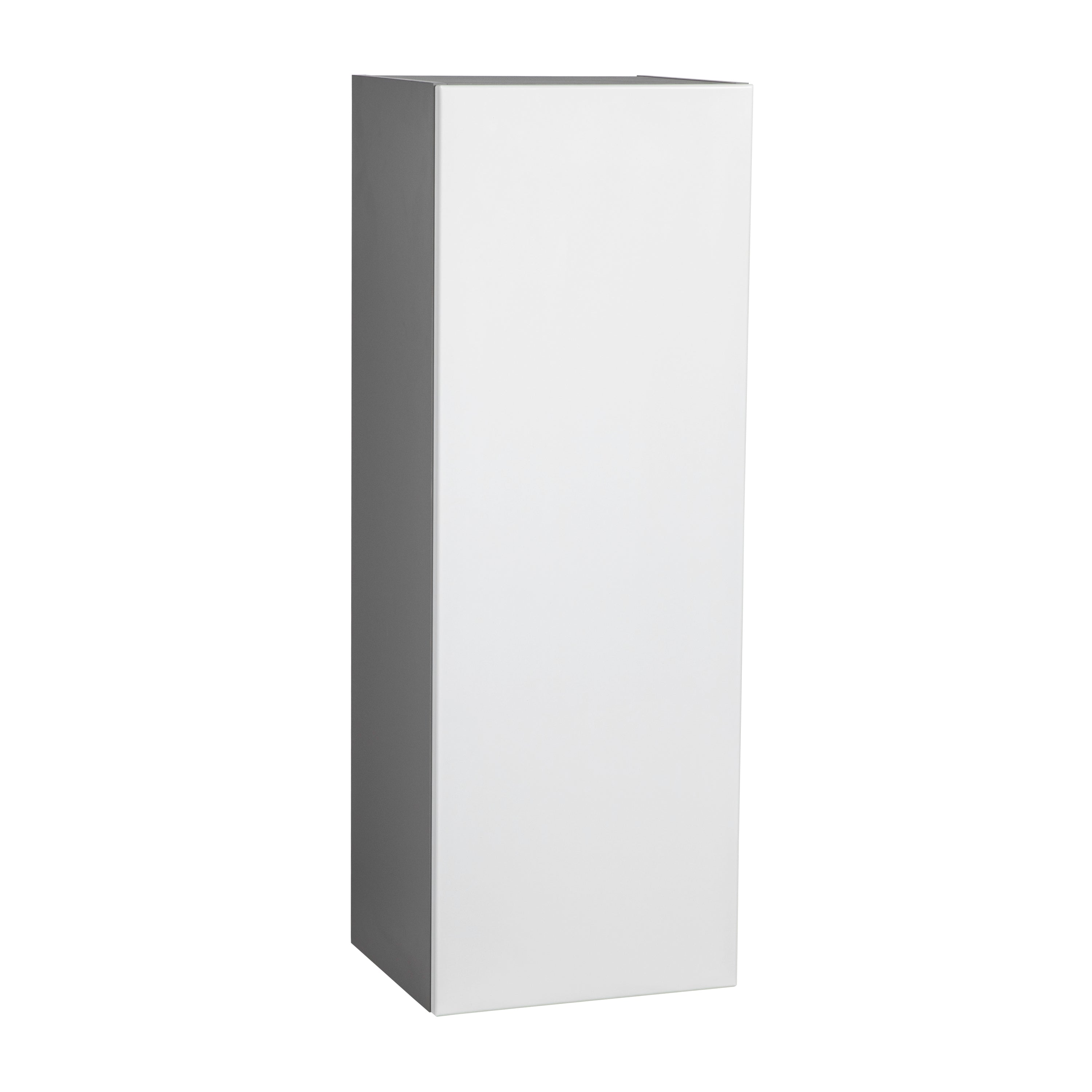 21" x 42" Wall Cabinet-Single Door-with Black Matte door White