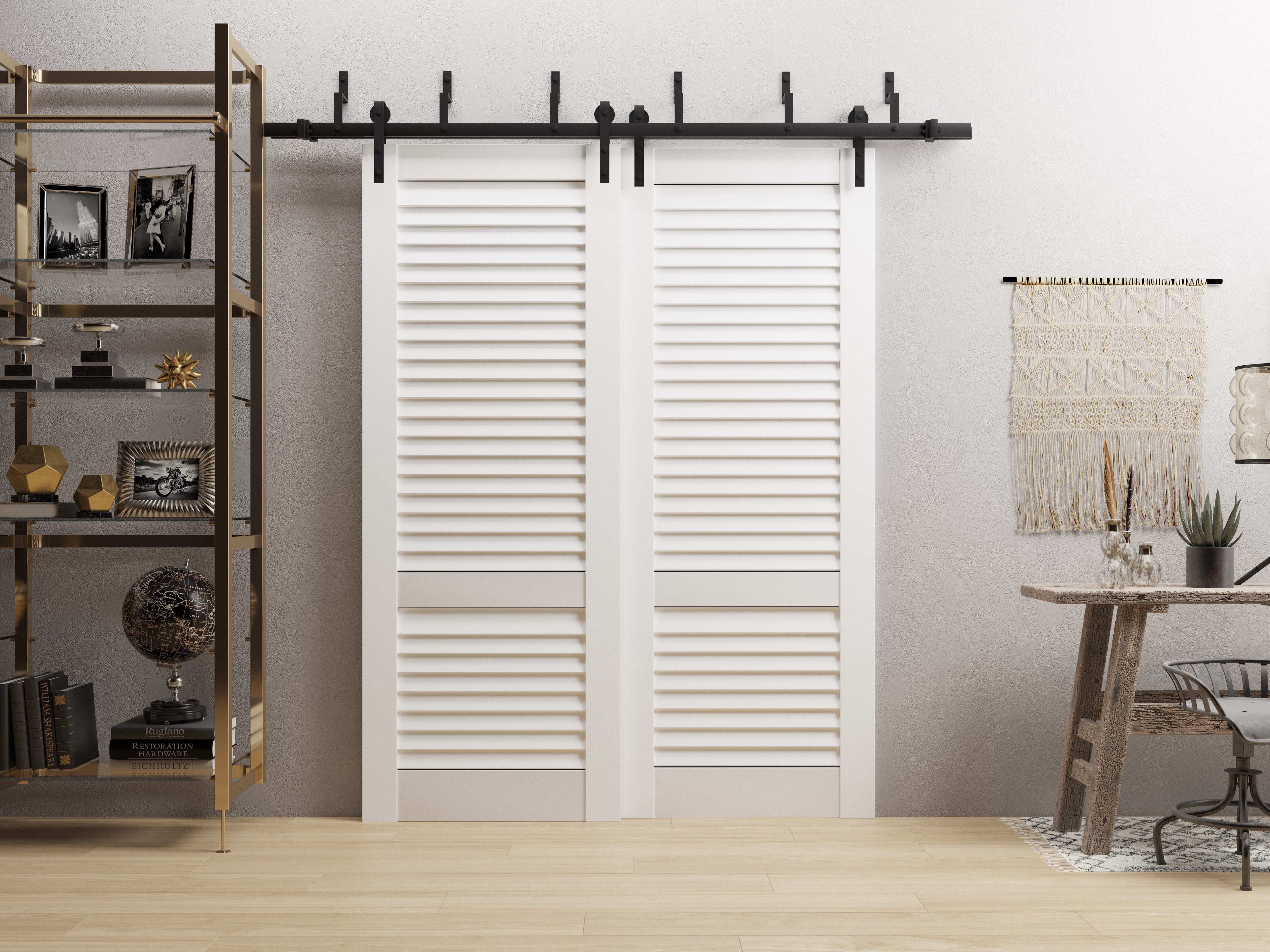 Louver 3388 Double Barn — Bypass door view 2