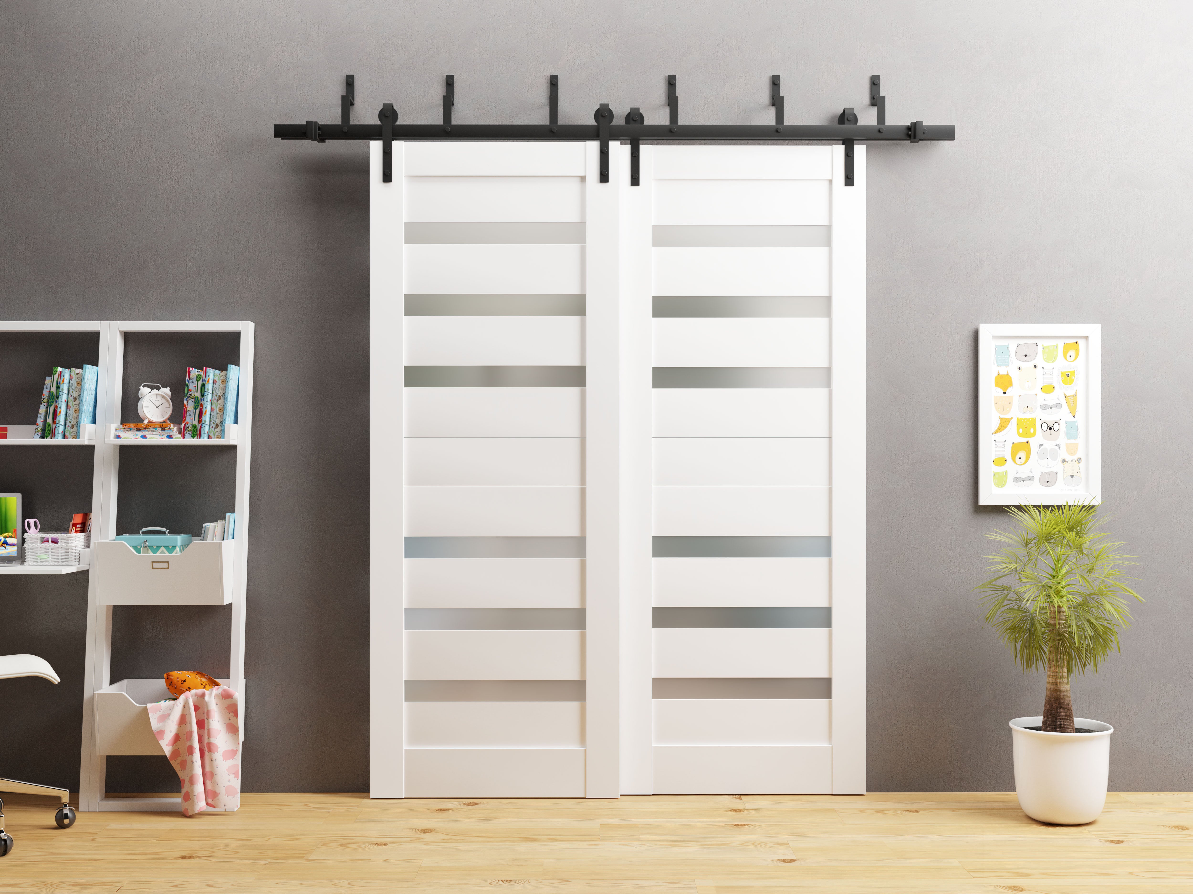 Quadro 4266 Double Barn — Bypass door view 2