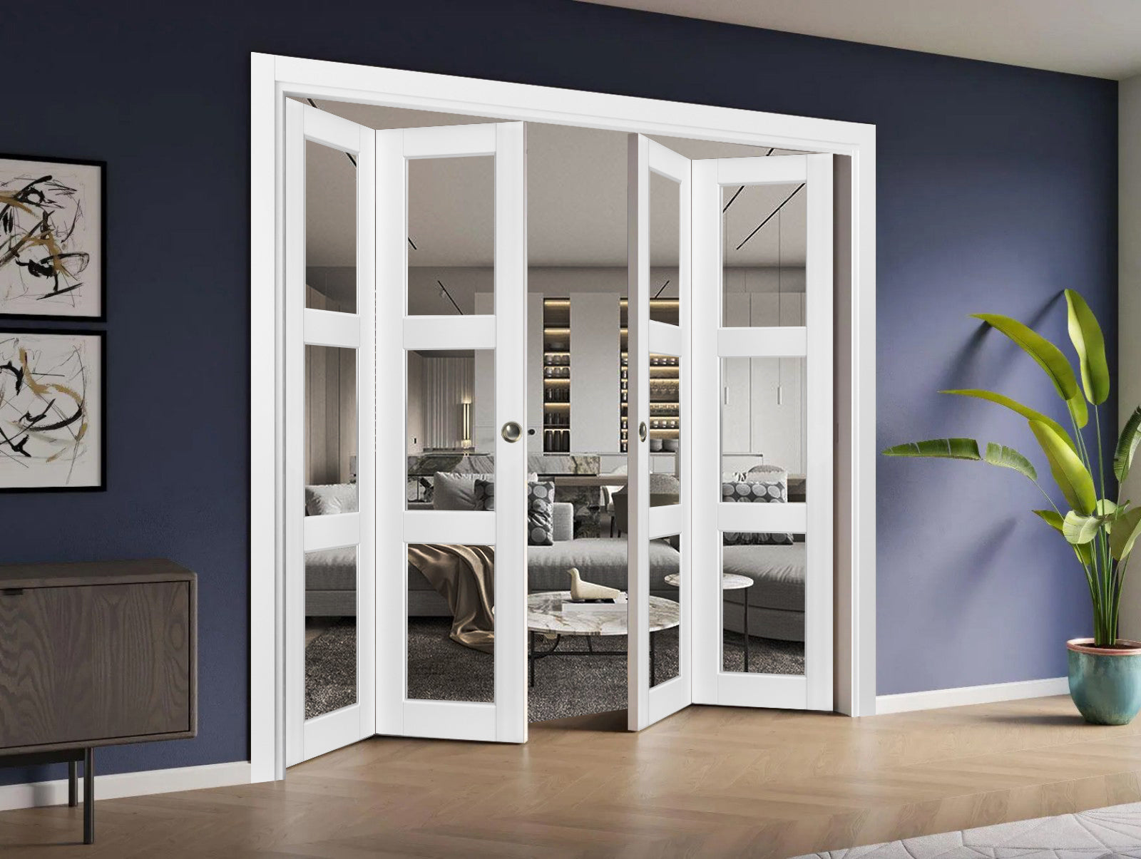 Lucia 2555 Double Bi-Fold door view 6