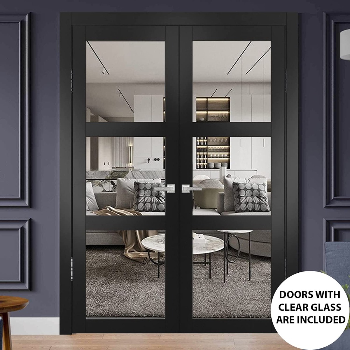 Lucia 2555 Double French Swing door view 2