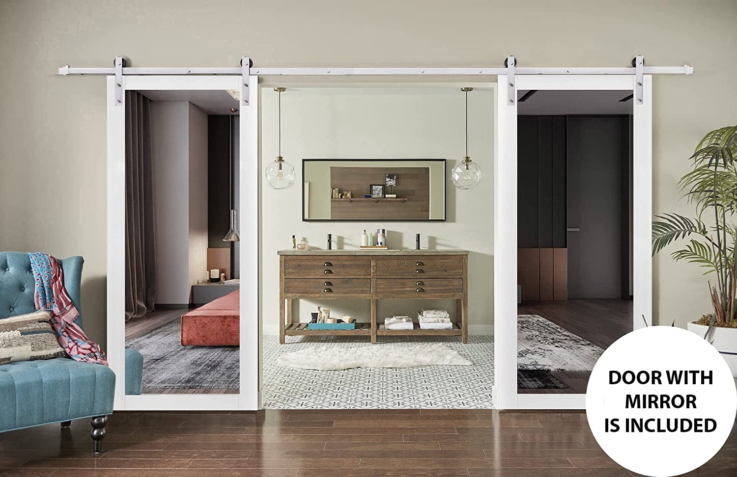 Lucia 1299 Double Barn door view 6