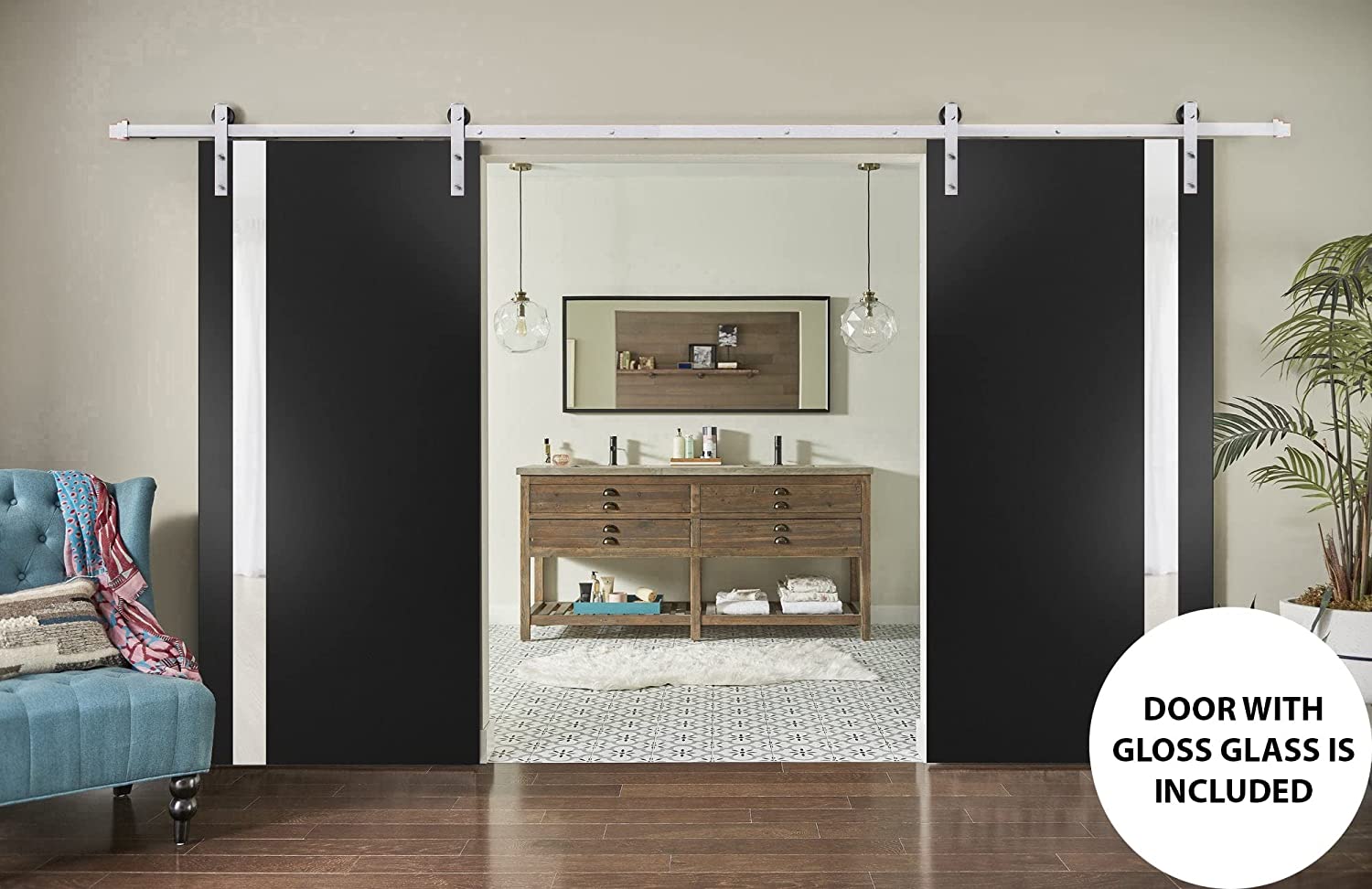 Model Double Barn door view 6
