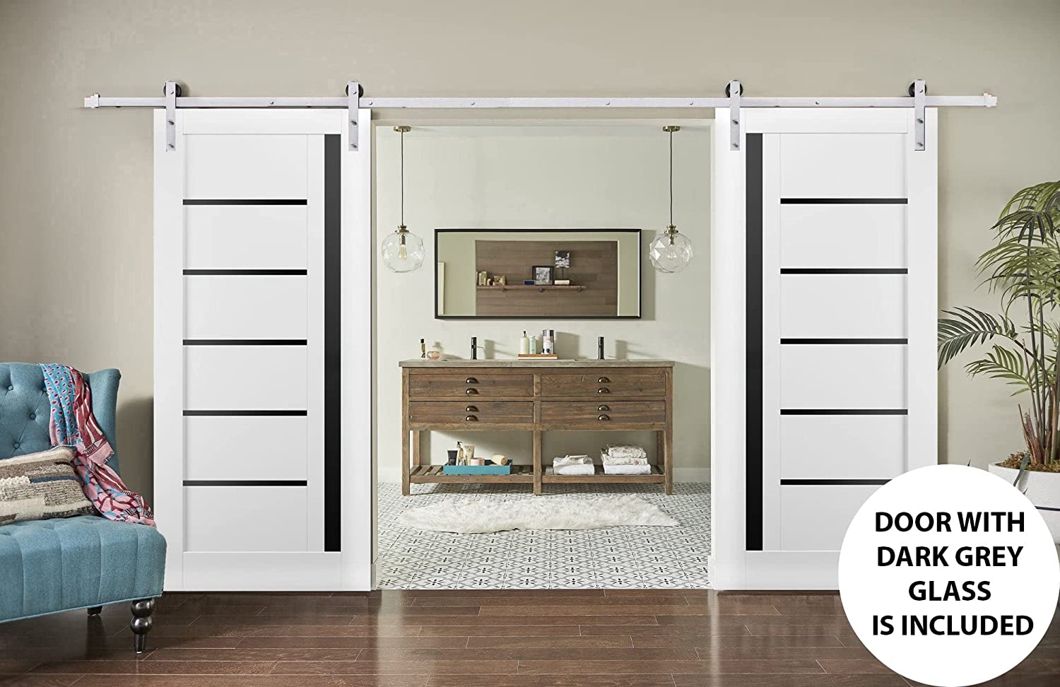 Quadro 4588 Double Barn door view 2