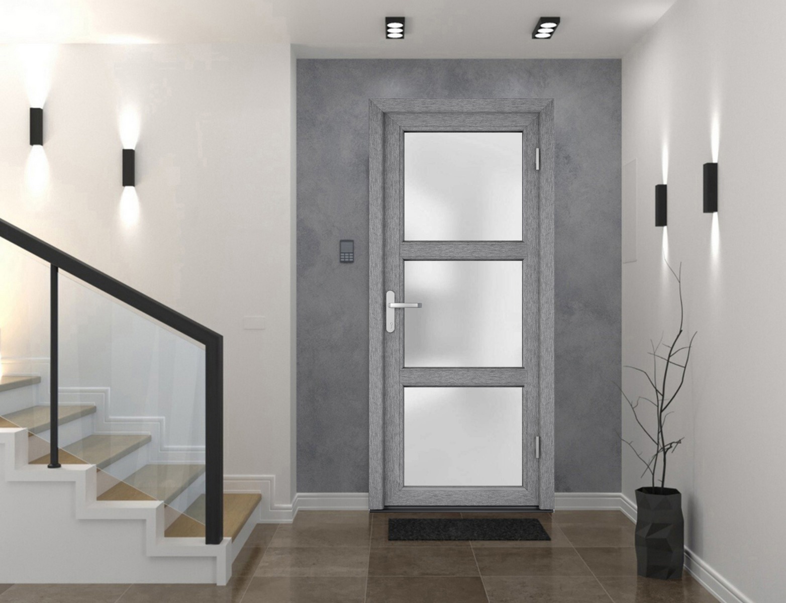 Model Exterior PVC/Metal door view 3