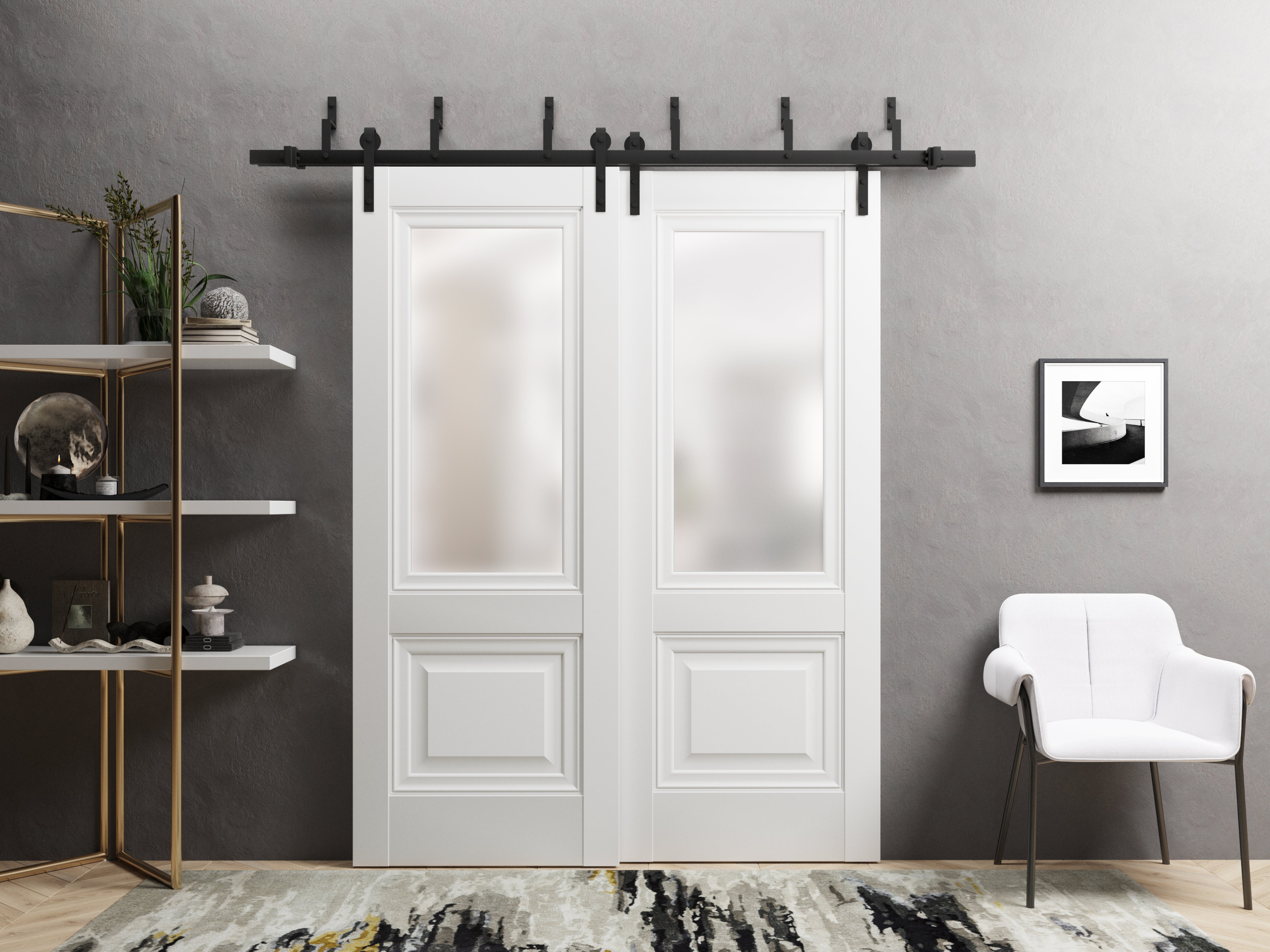Lucia 8822 Double Barn — Bypass door view 2
