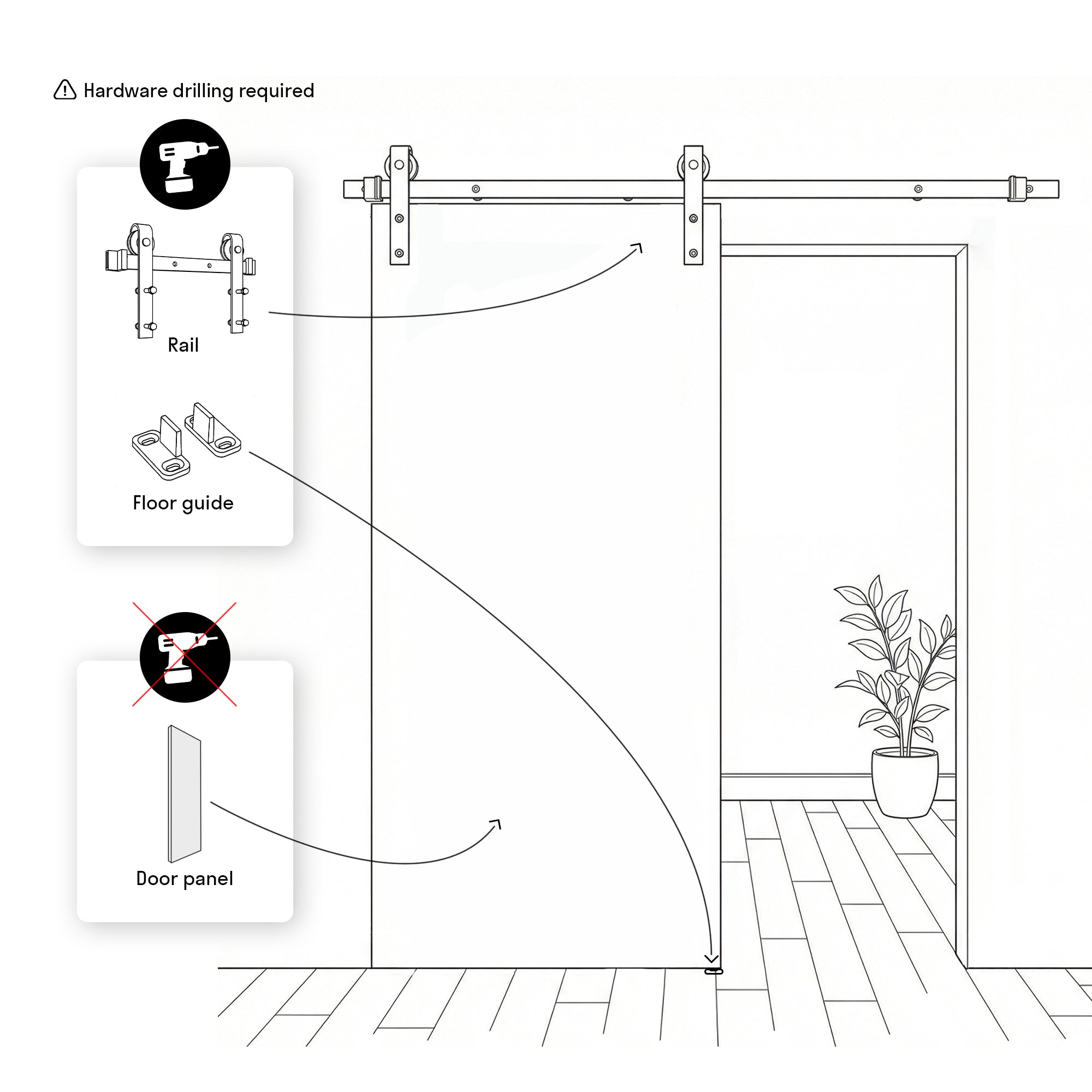 Basic 4901 Barn door view 4
