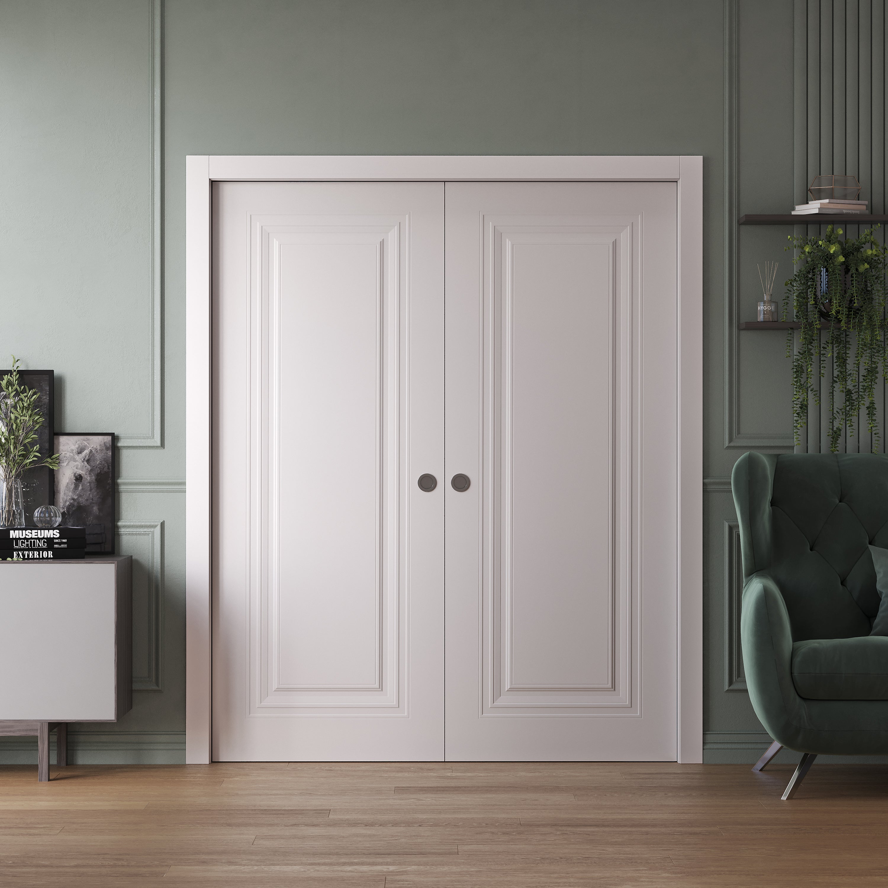 Basic 9111 Double Pocket door view 2