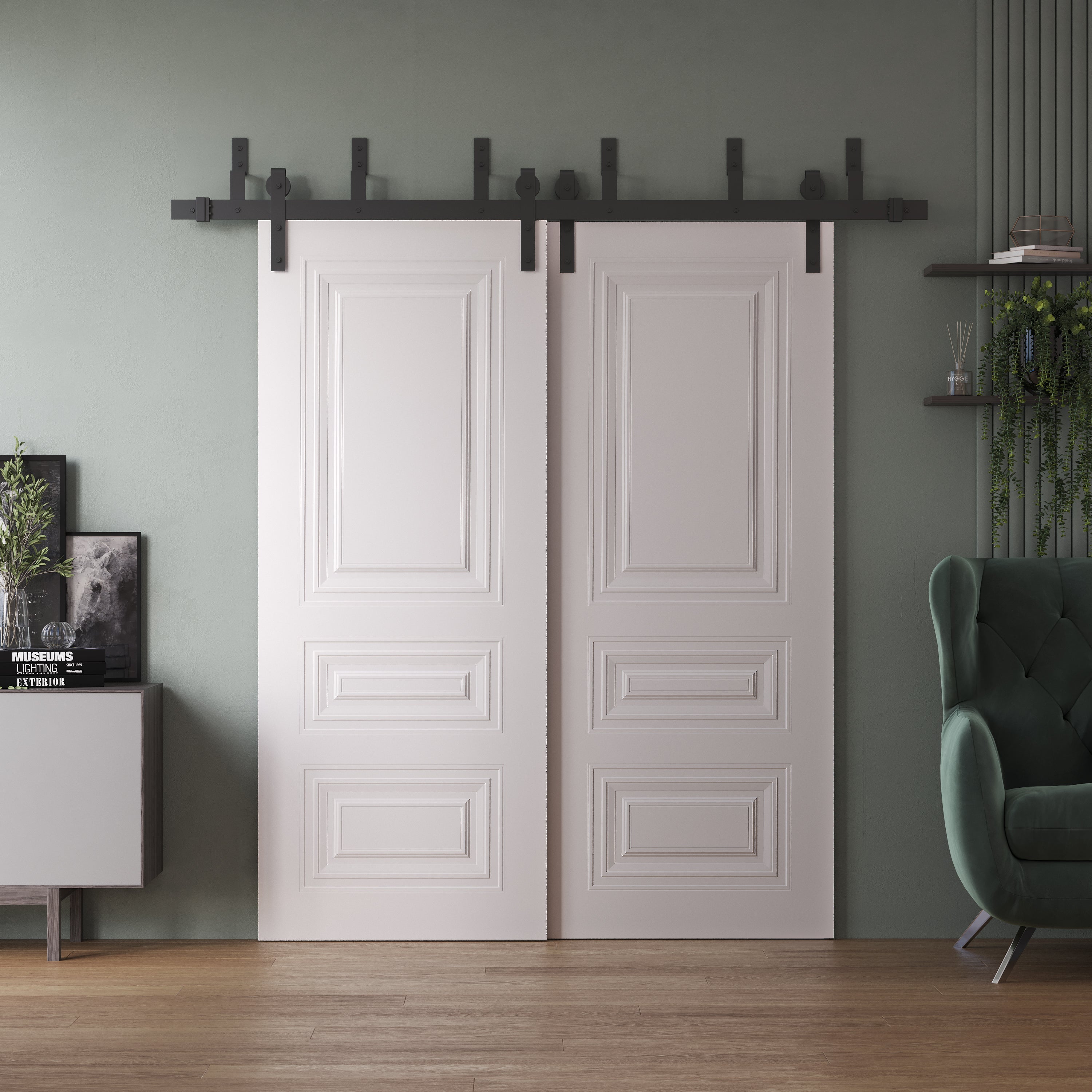 Basic 9233 Double Barn — Bypass door view 2