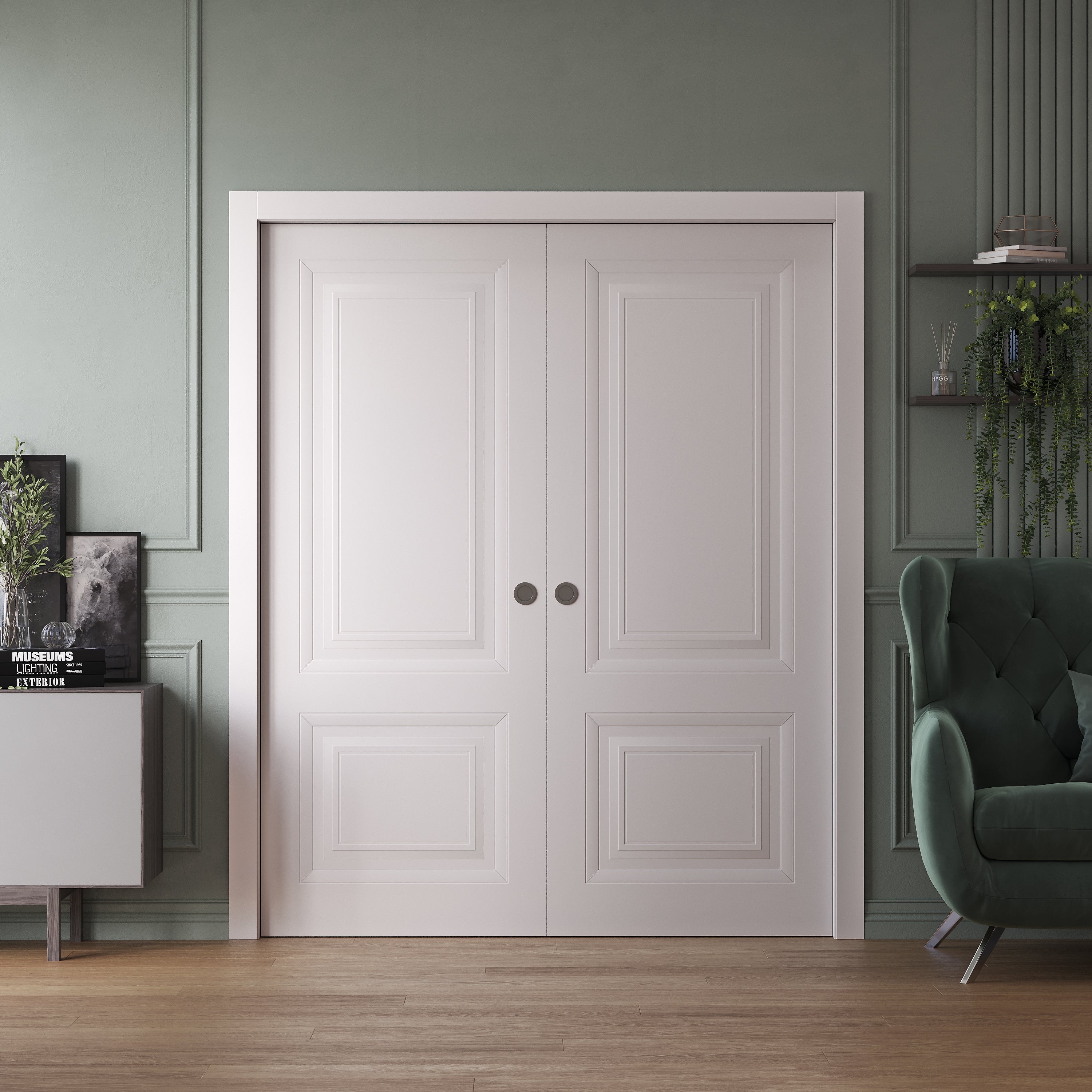 Basic 9422 Double Pocket door view 2