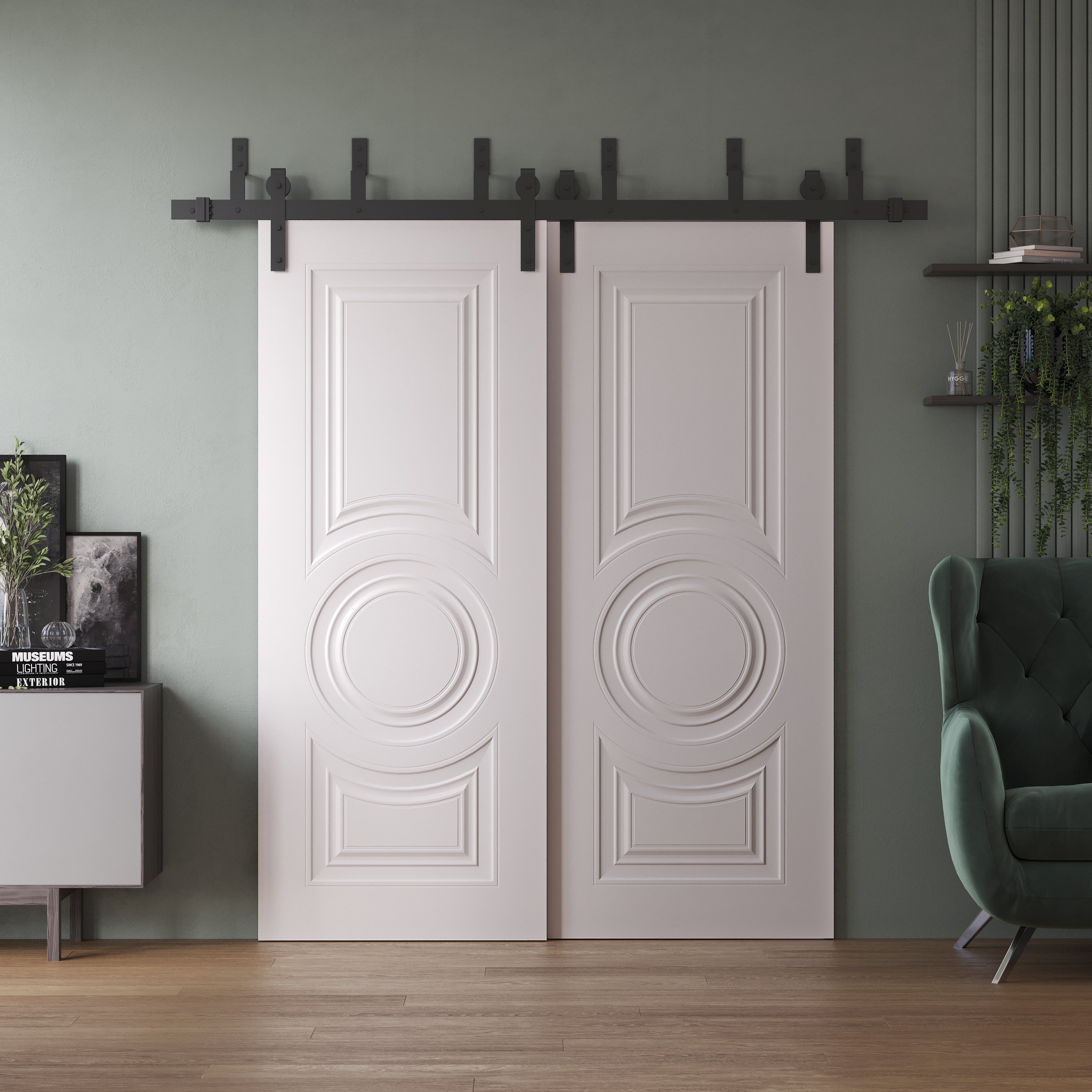 Basic 9801 Double Barn — Bypass door view 2