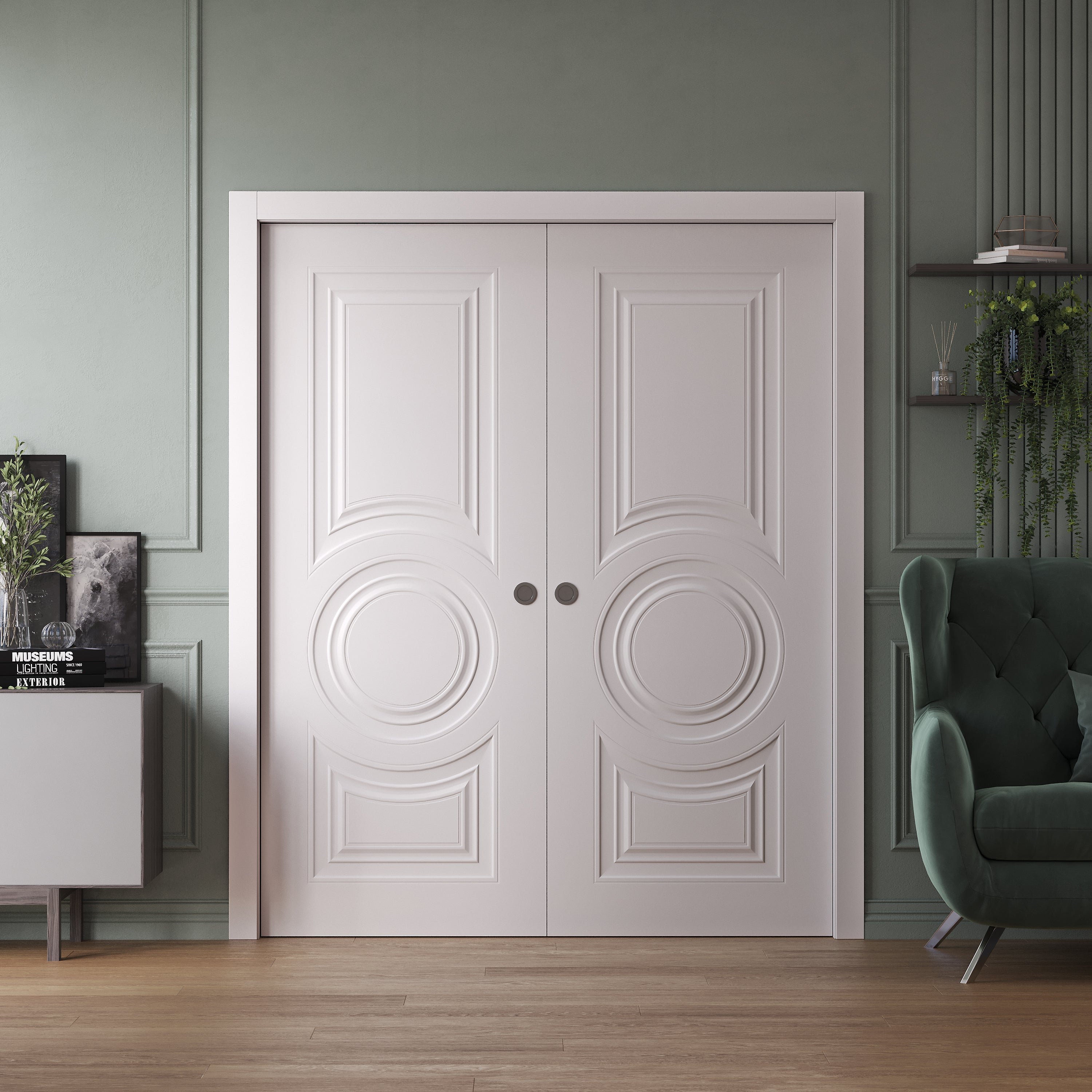 Basic 9801 Double Pocket door view 2