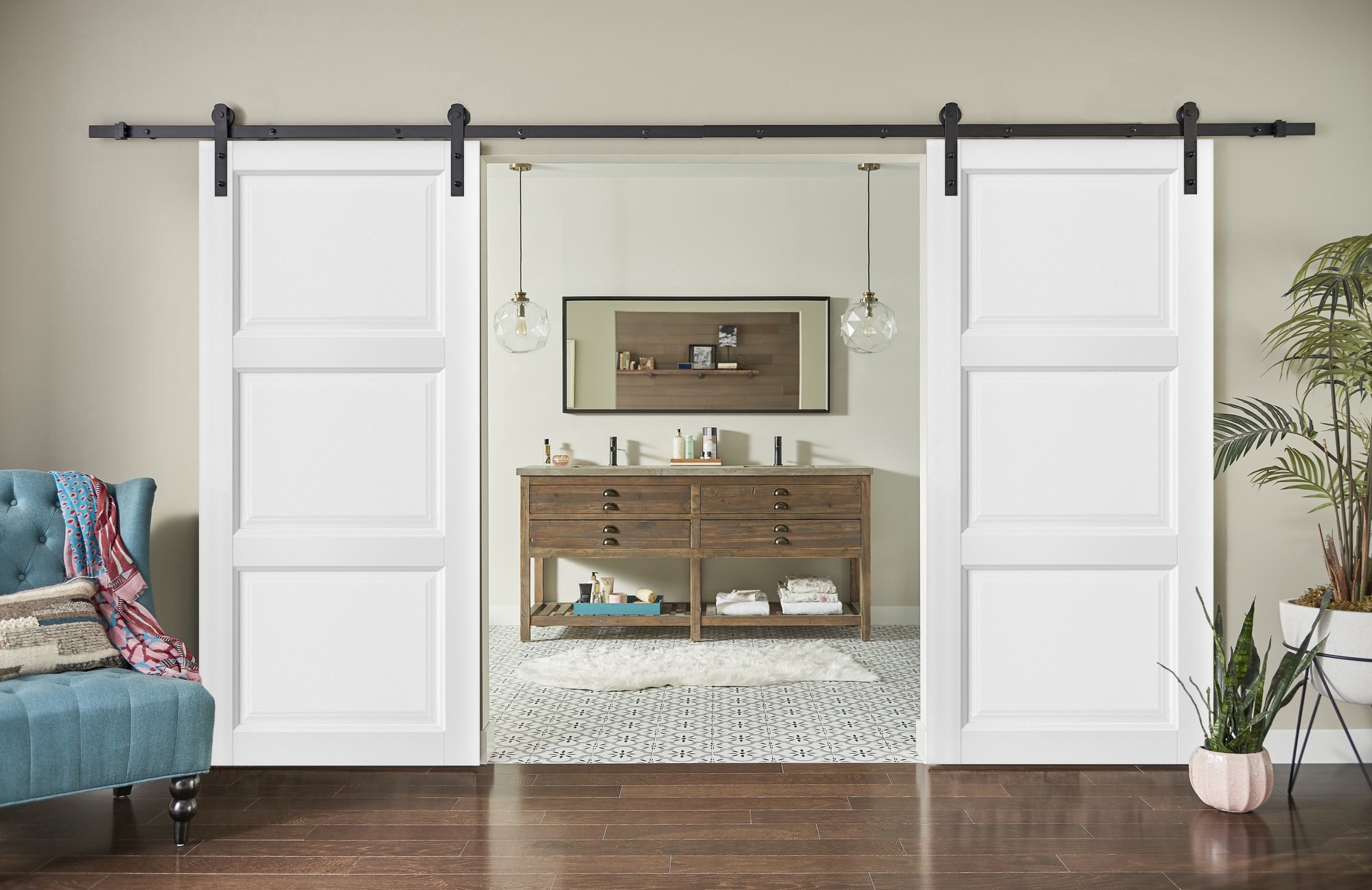 Model Double Barn door view 2