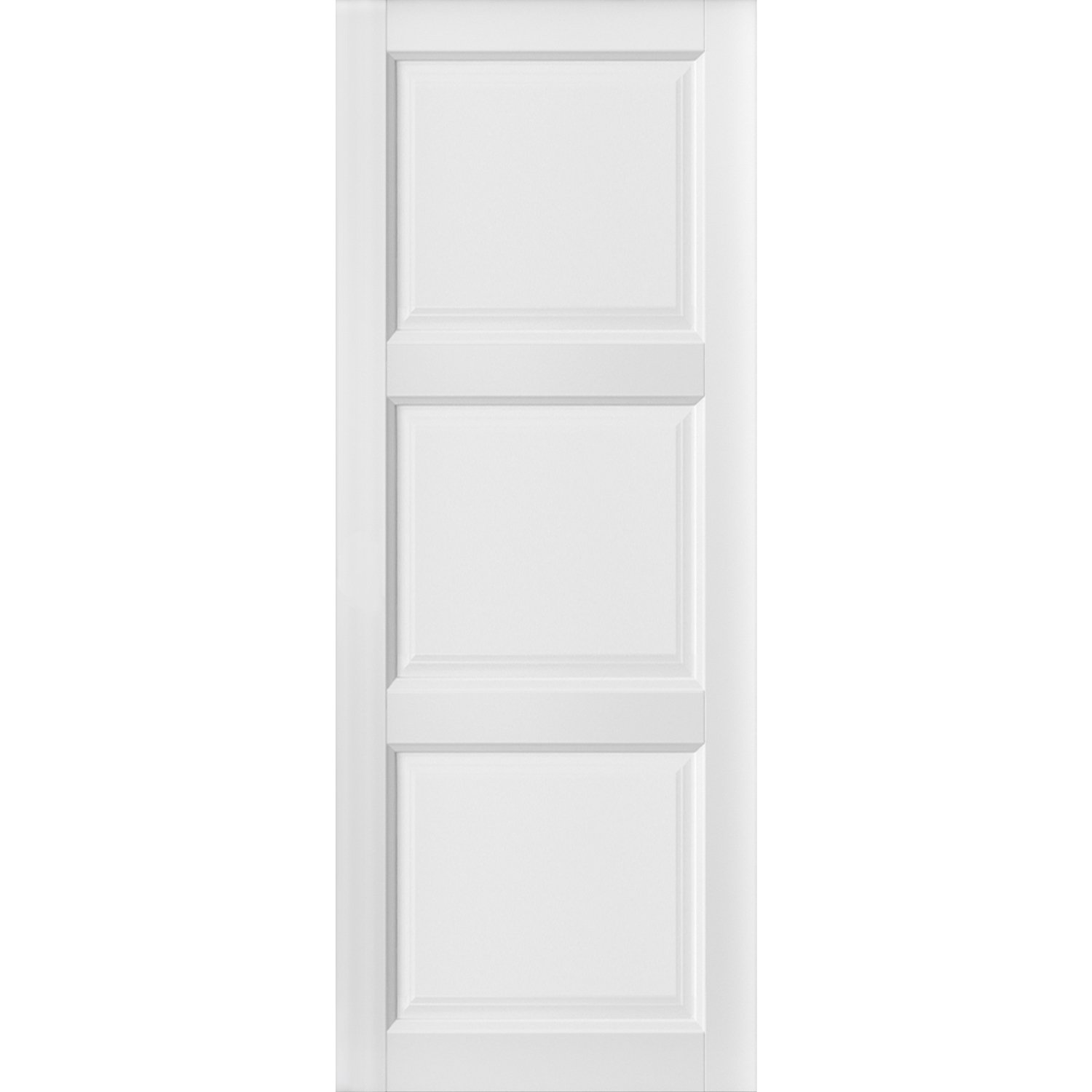 3-Panel Slab Barn Door | Lucia 2661 White Silk | Sturdy Finished Wooden Kitchen Pantry Shaker Doors | Pocket Closet Sliding 36" x 80" White