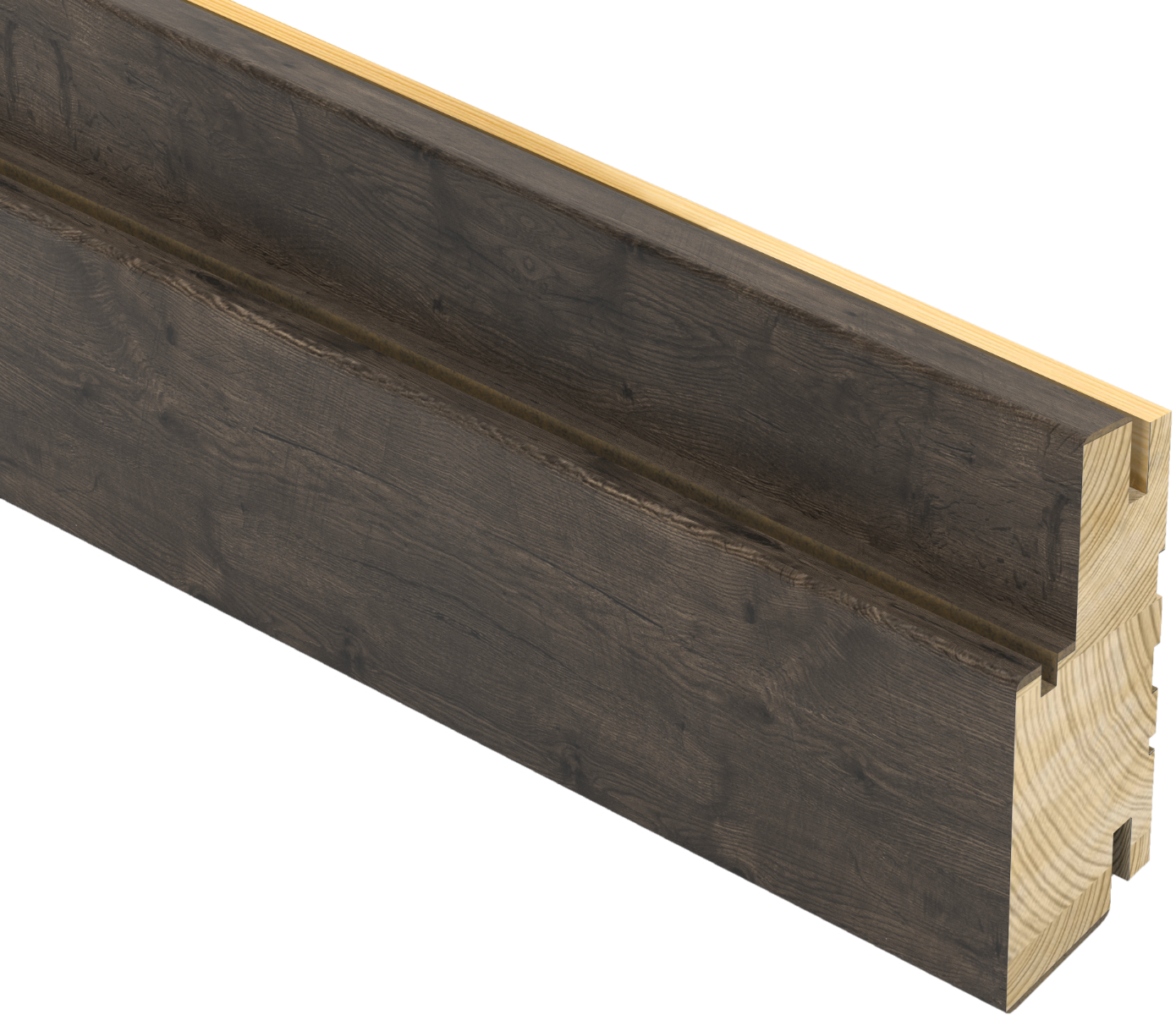 Frame for Interior Doors, Matte Black, For 30x96" Door Cognac Oak