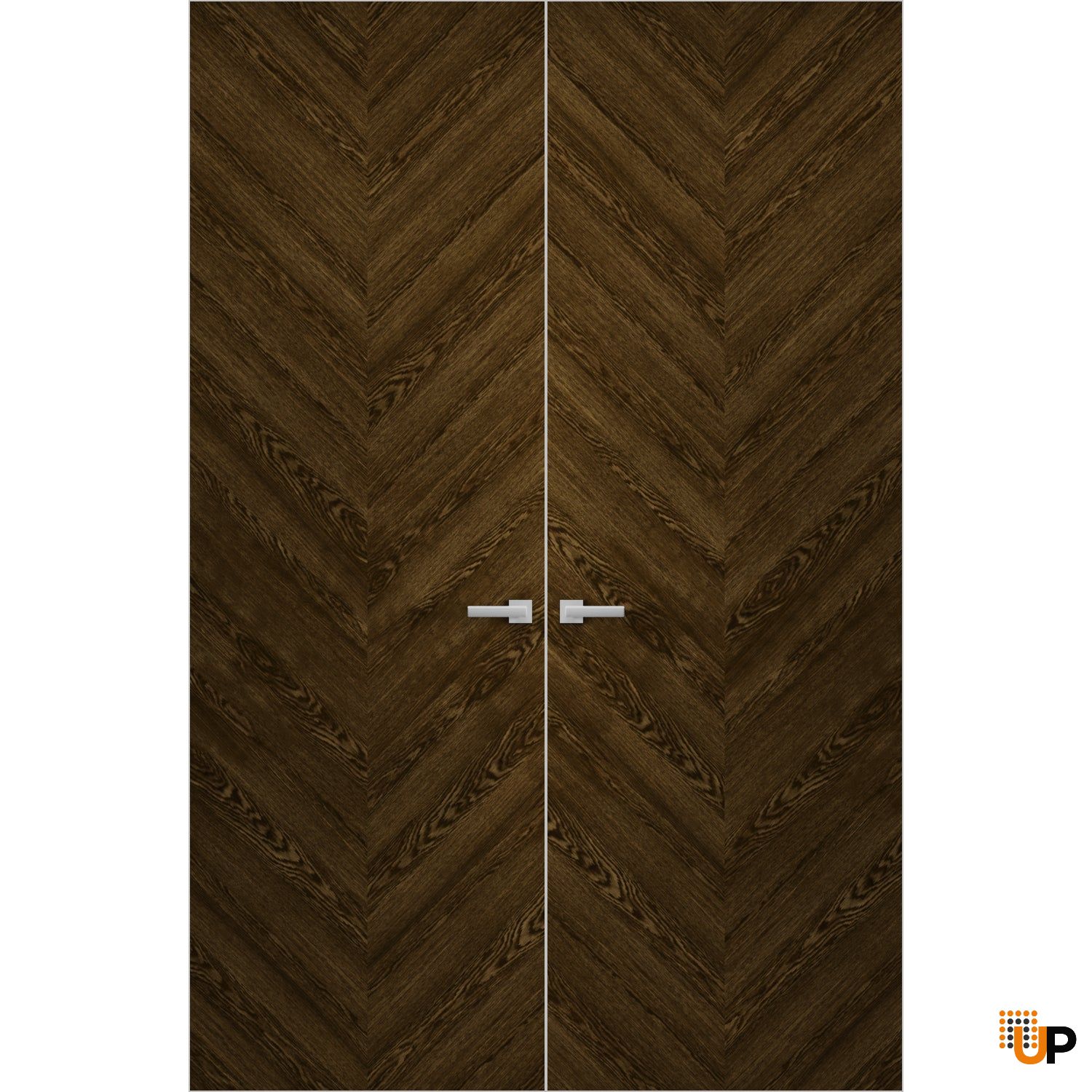 Hidden Double Doors | Ego 5005 Marble Oak Concealed Metal Frame 36" x 80" (2* 18x80) Right-hand Inswing photo#1
