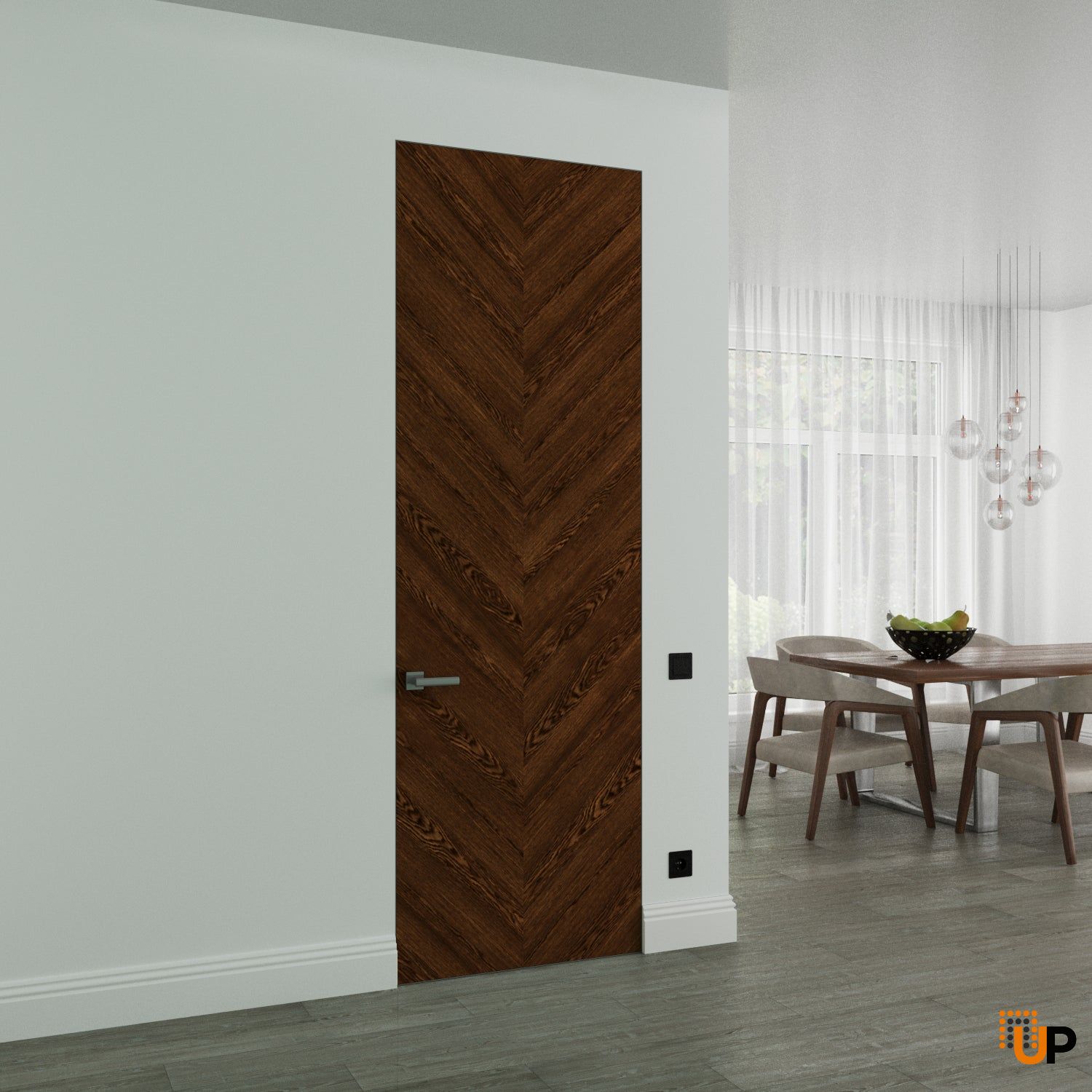 Hidden Door | Ego 5005 Cognac Oak Veneer Concealed Metal Frame 18" x 80" Right-hand Inswing photo#2