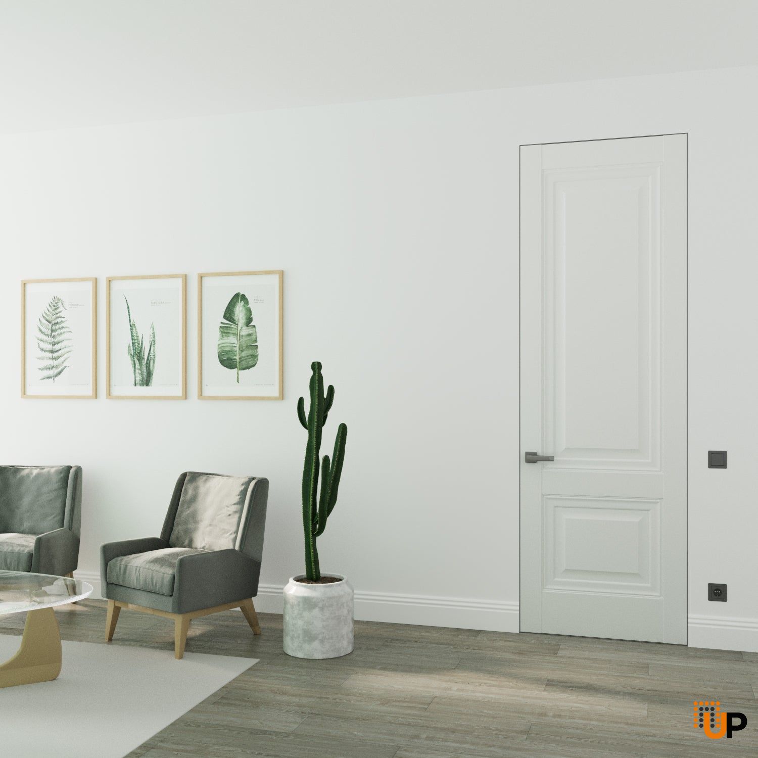 Hidden Door | Lucia 8831 White Silk Concealed Metal Frame 18" x 80" Right-hand Inswing photo#2
