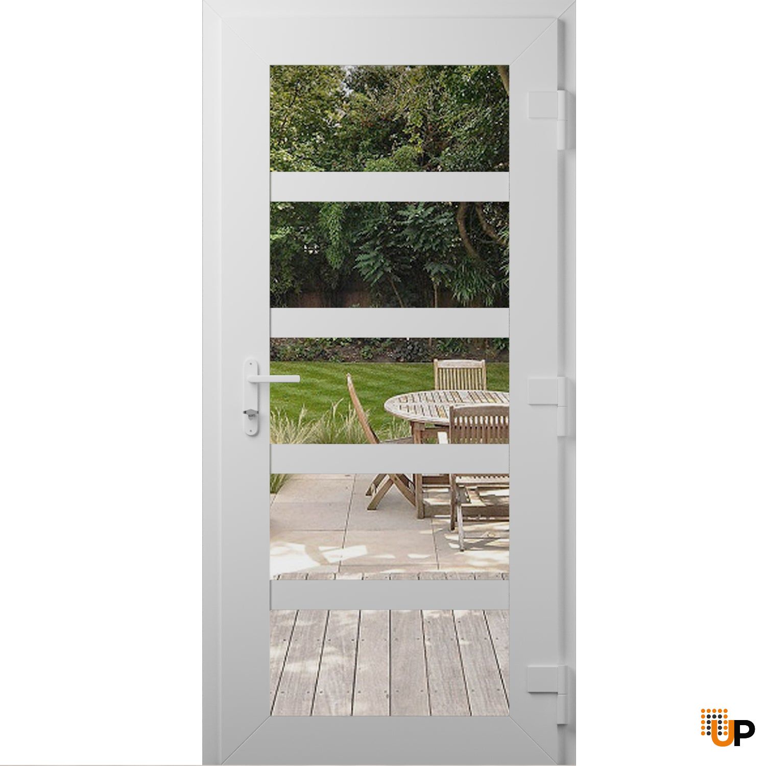 Manux 8522 exterior metal-plastic door 30x80 (30x80) white upvc Photo #3