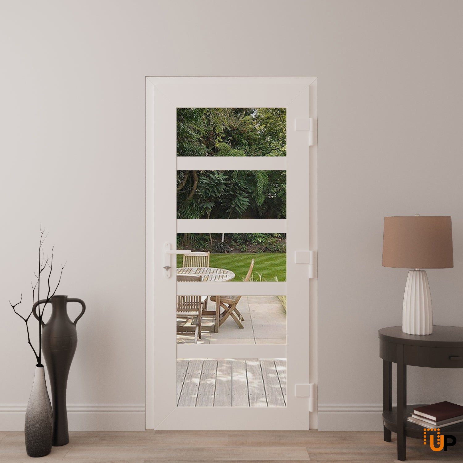 Manux 8522 exterior metal-plastic door 30x80 (30x80) white upvc Photo #5