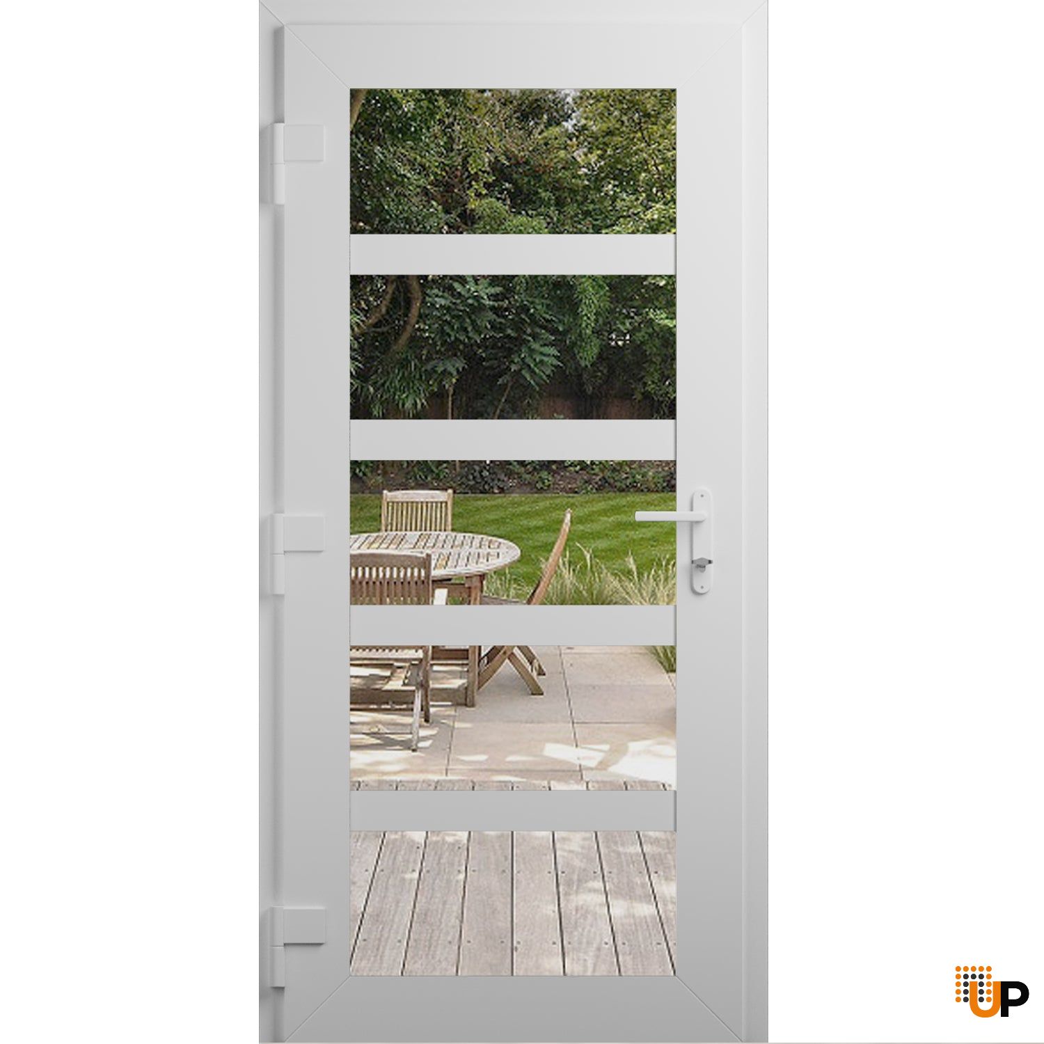 Manux 8522 exterior metal-plastic door 30x80 (30x80) white upvc Photo #2