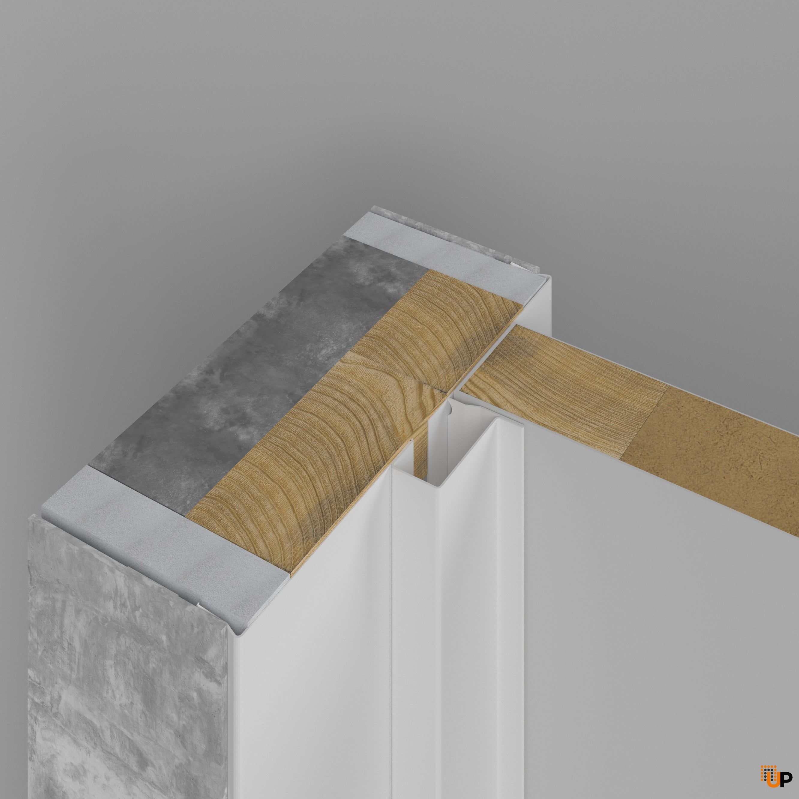 Hidden Double Doors | Mela 7001 White Silk Concealed Metal Frame 36" x 80" (2* 18x80) Left-hand Inswing photo#4
