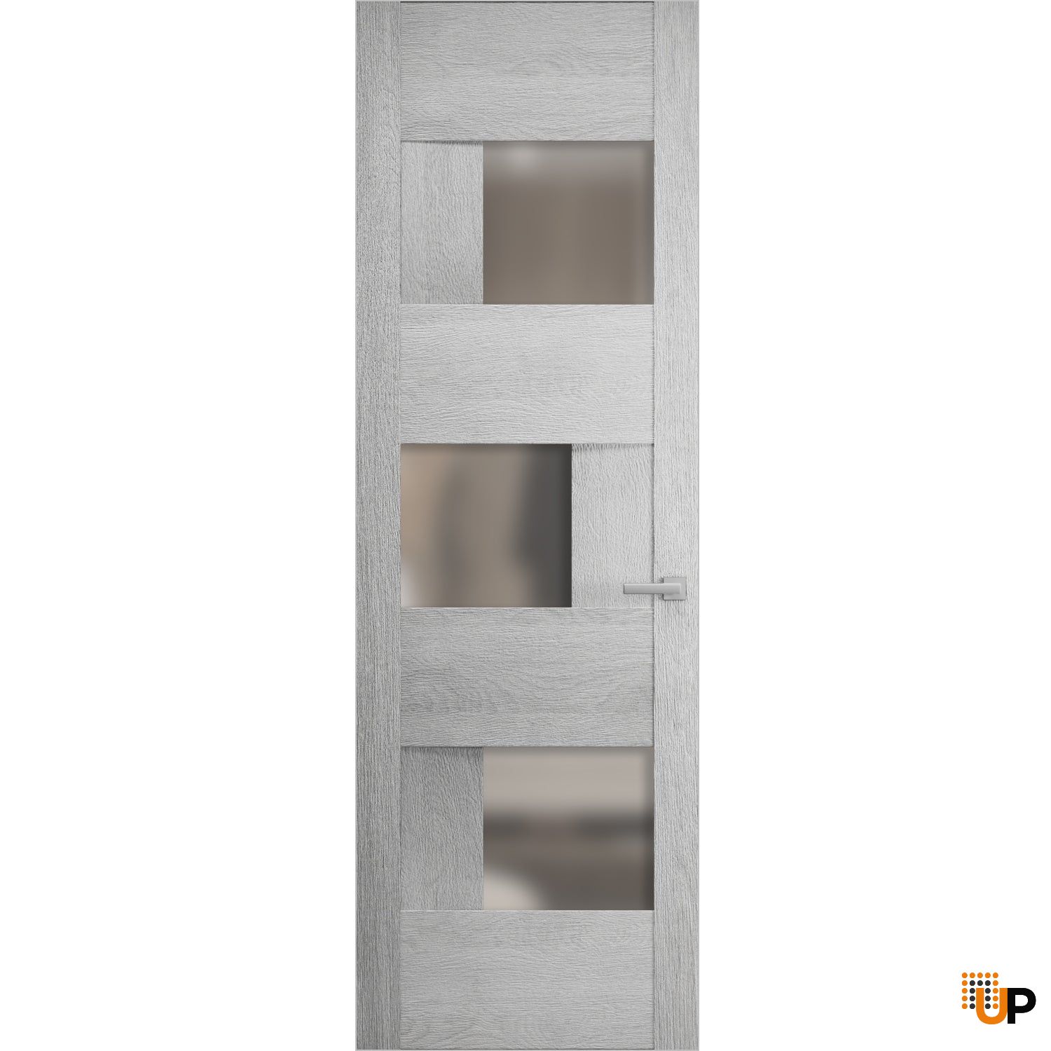Hidden Door | Sete 6933 Light Grey Oak Concealed Metal Frame 18" x 80" Left-hand Inswing photo#1