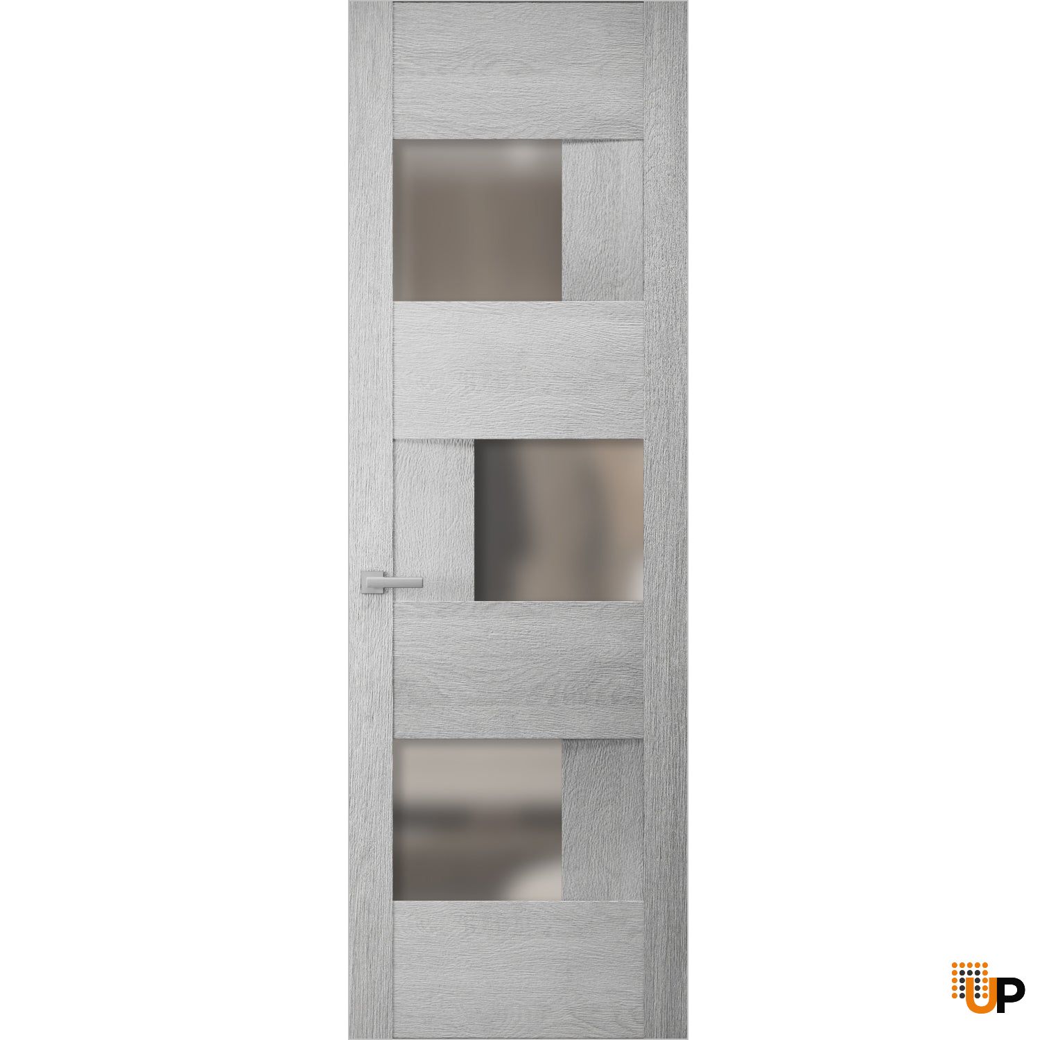 Hidden Door | Sete 6933 Light Grey Oak Concealed Metal Frame 18" x 80" Right-hand Inswing photo#1