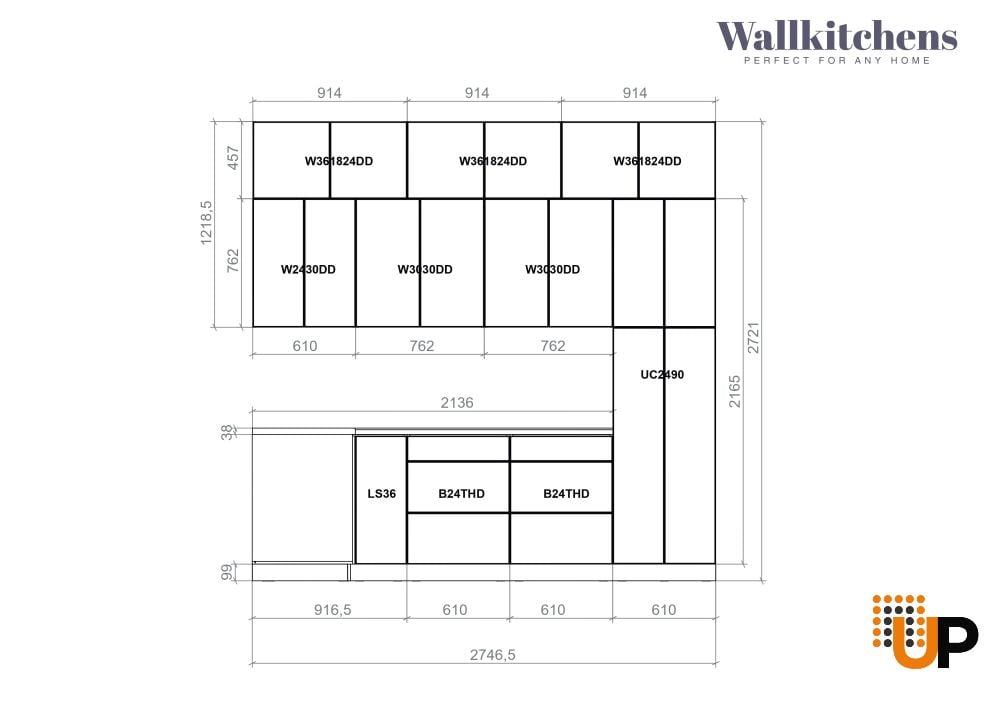 Kitchen Culinary Haven Collection Gray & White Gloss Color Base Size 9Ft Wide photo#4